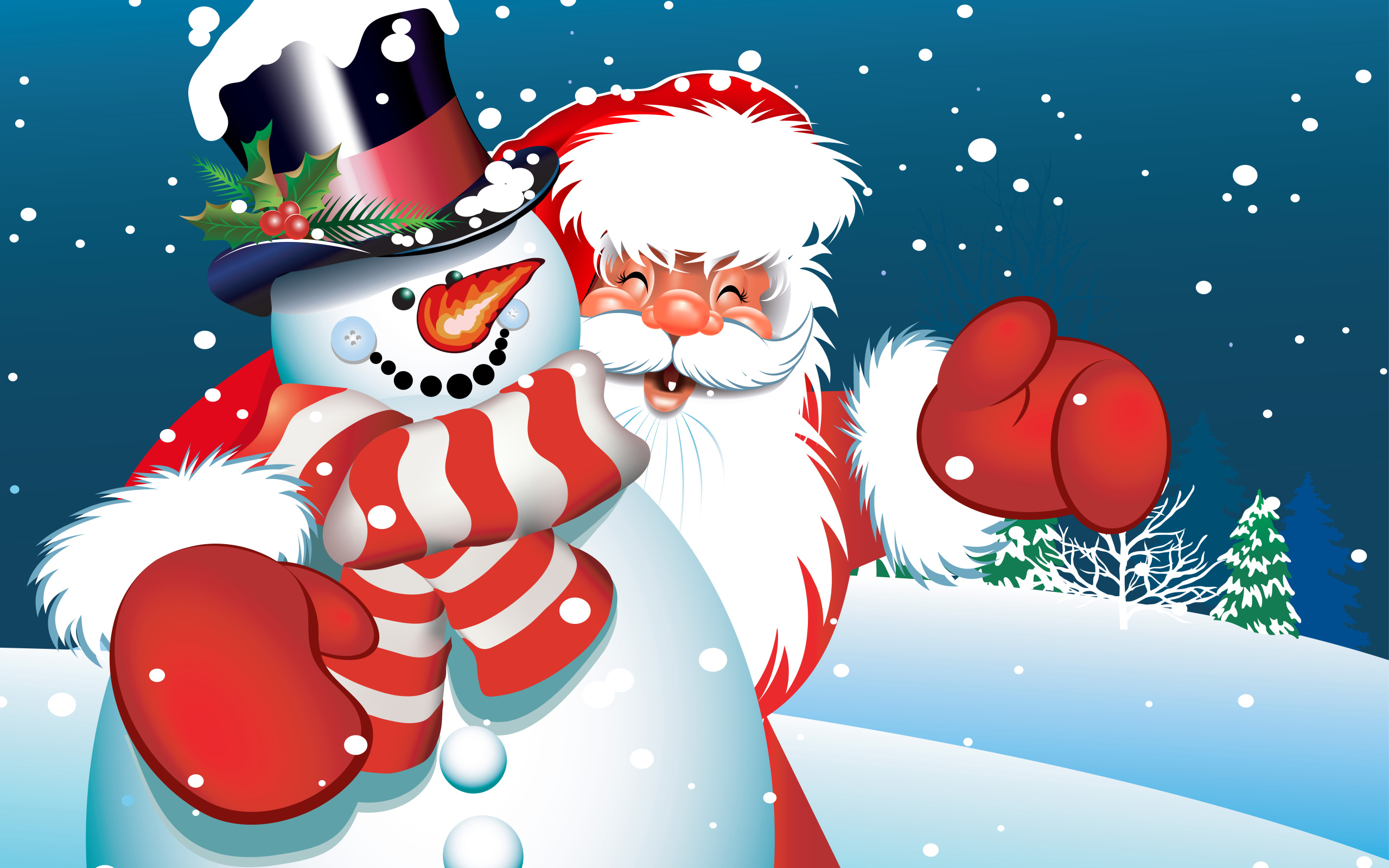 http://www.zastavki.com/pictures/2560x1600/2013/New_Year_wallpapers__snowman_and_santa_claus_051287_19.jpg