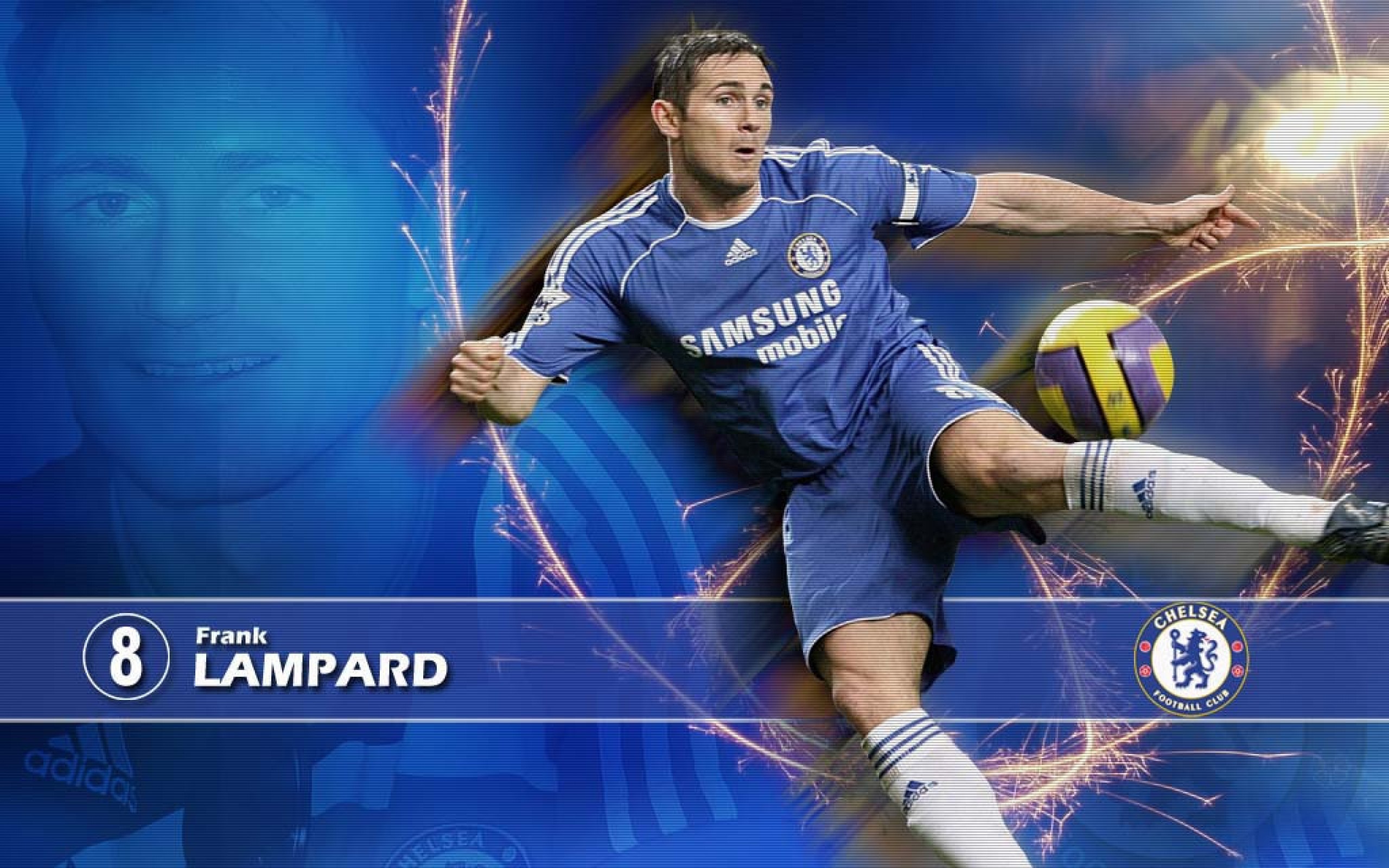  Челси Фрэнк Лэмпард бьет мяч