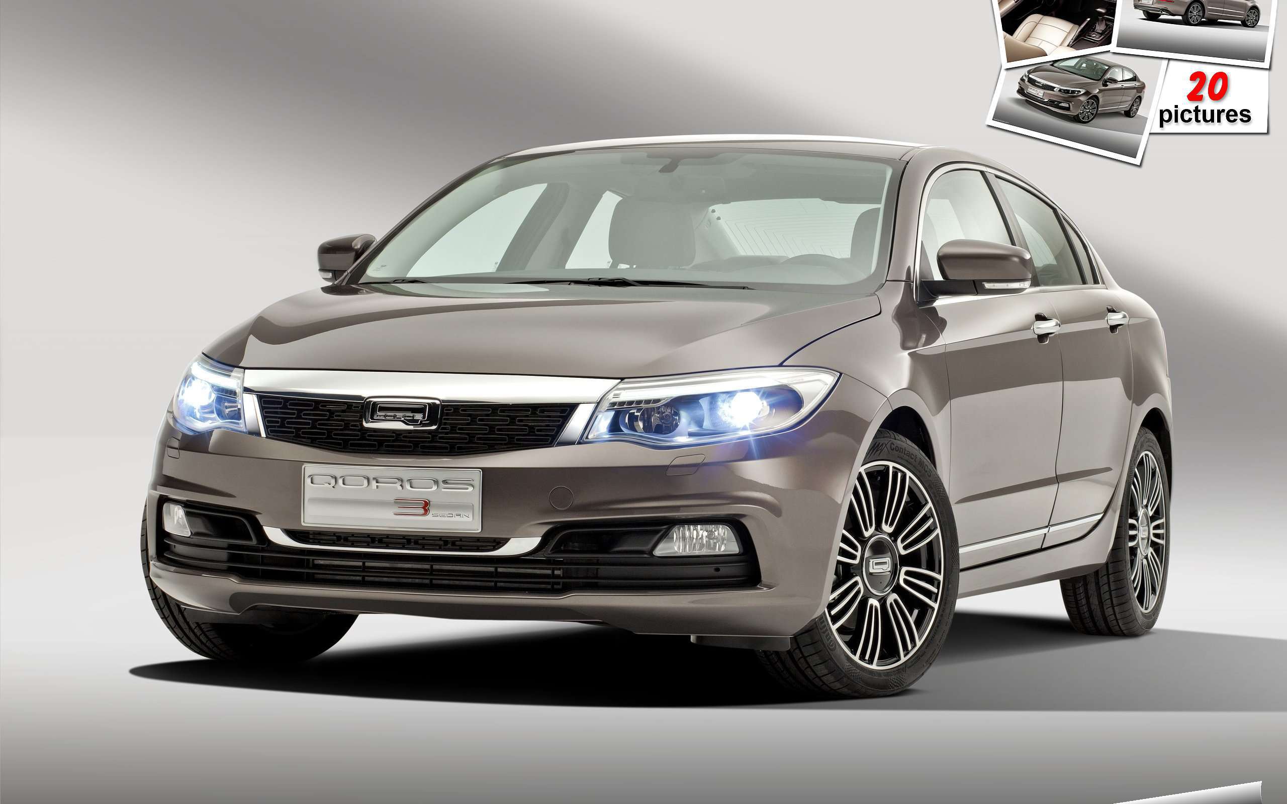 Красивый автомобиль Qoros 3 2014  в Москве