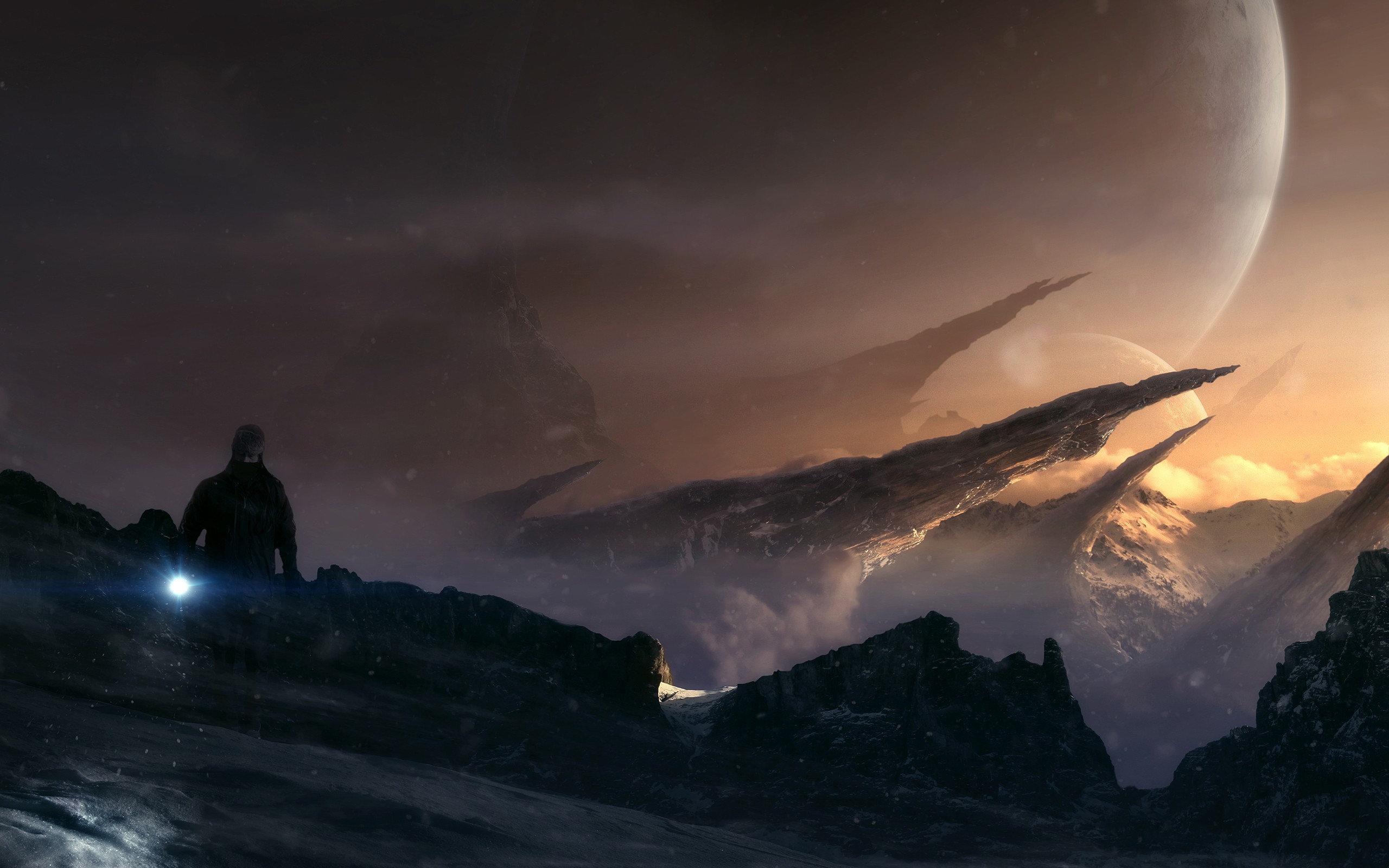 Пейзаж фантастической планеты