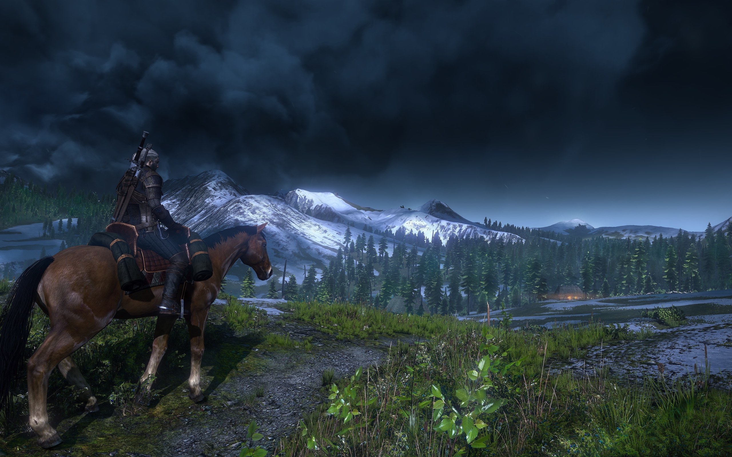 Hero on horseback from the game The Witcher