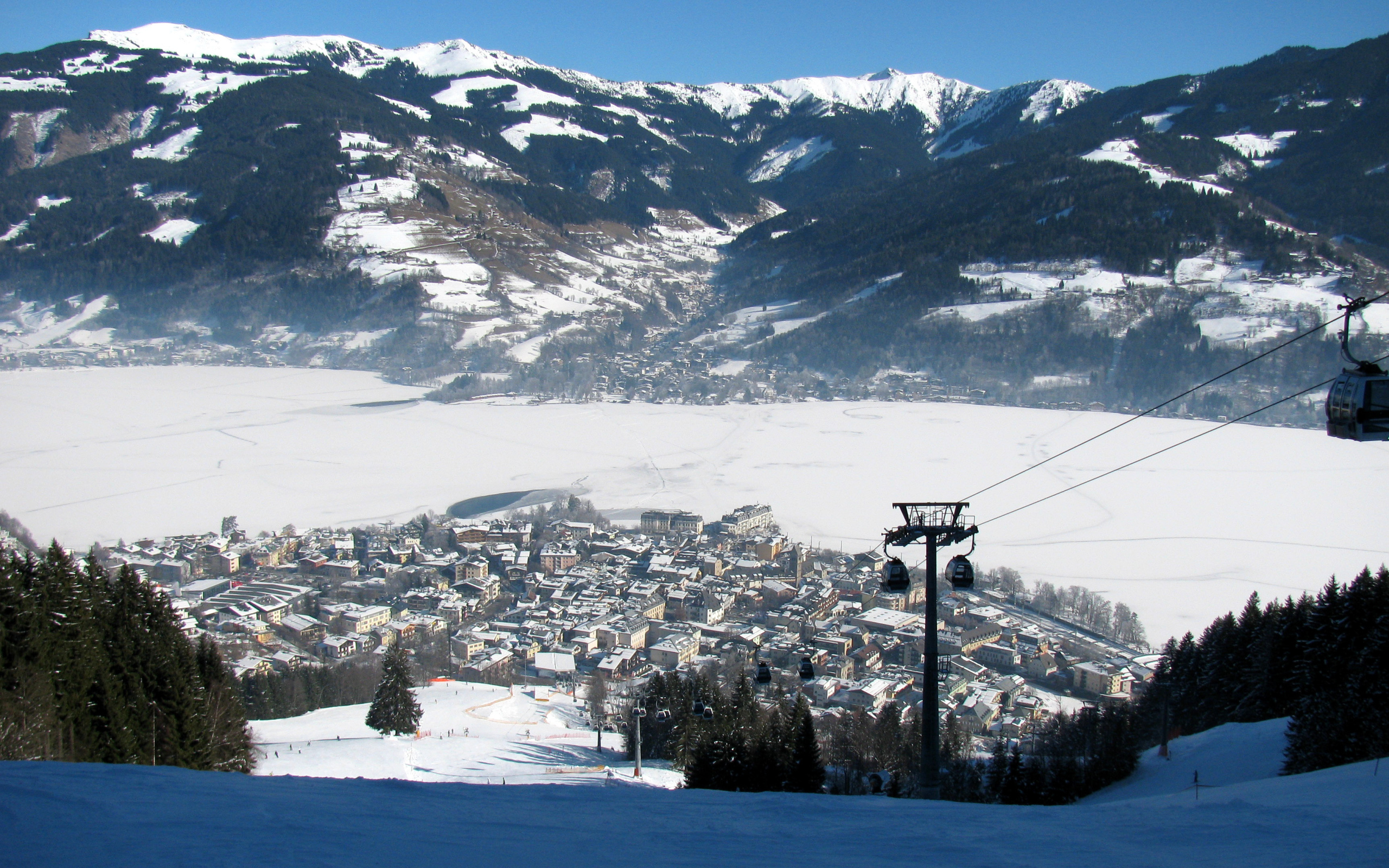 Панорама на курорте Цель-ам-Зее, Австрия