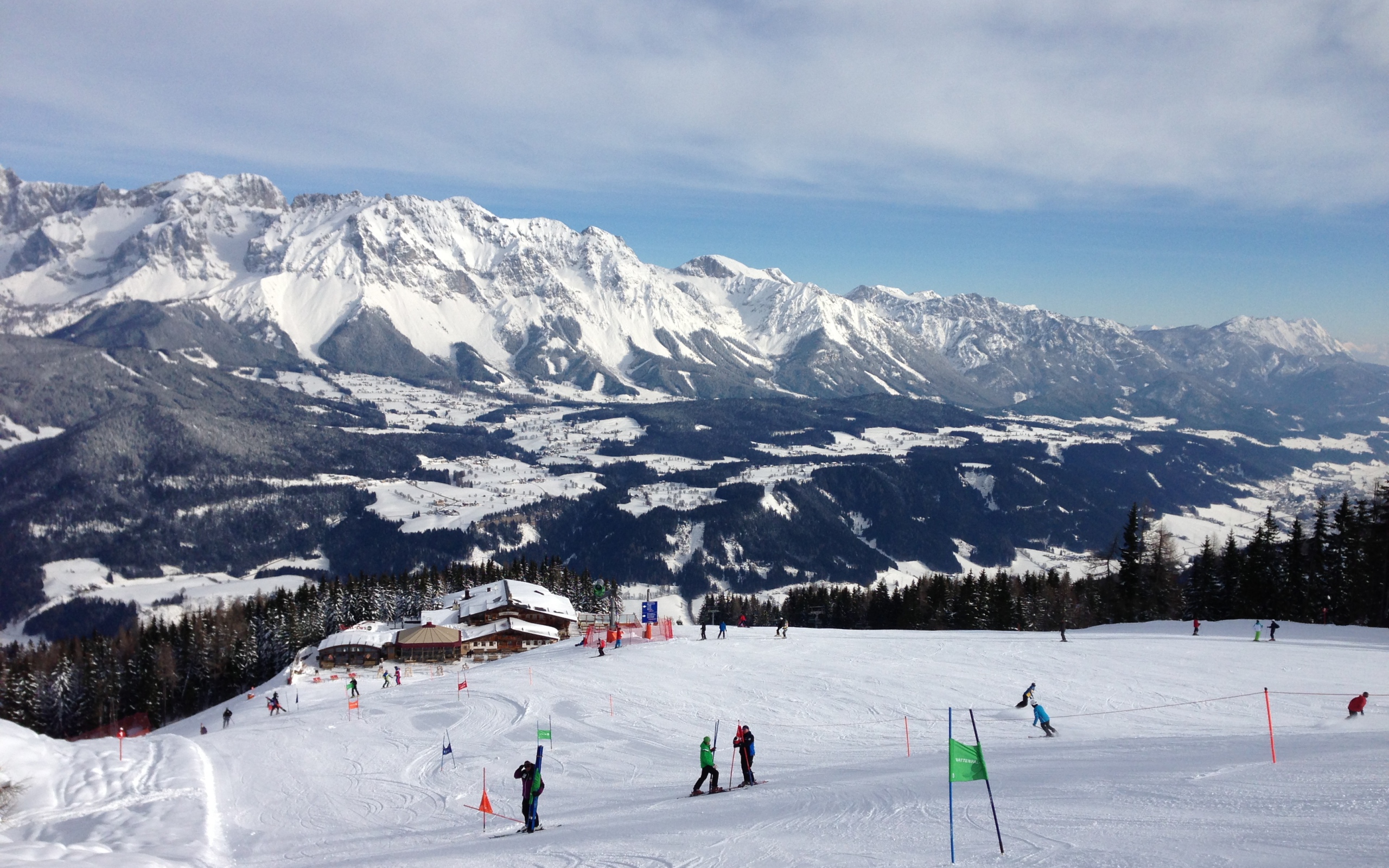 Лыжная трасса на горнолыжном курорте Шладминг, Австрия