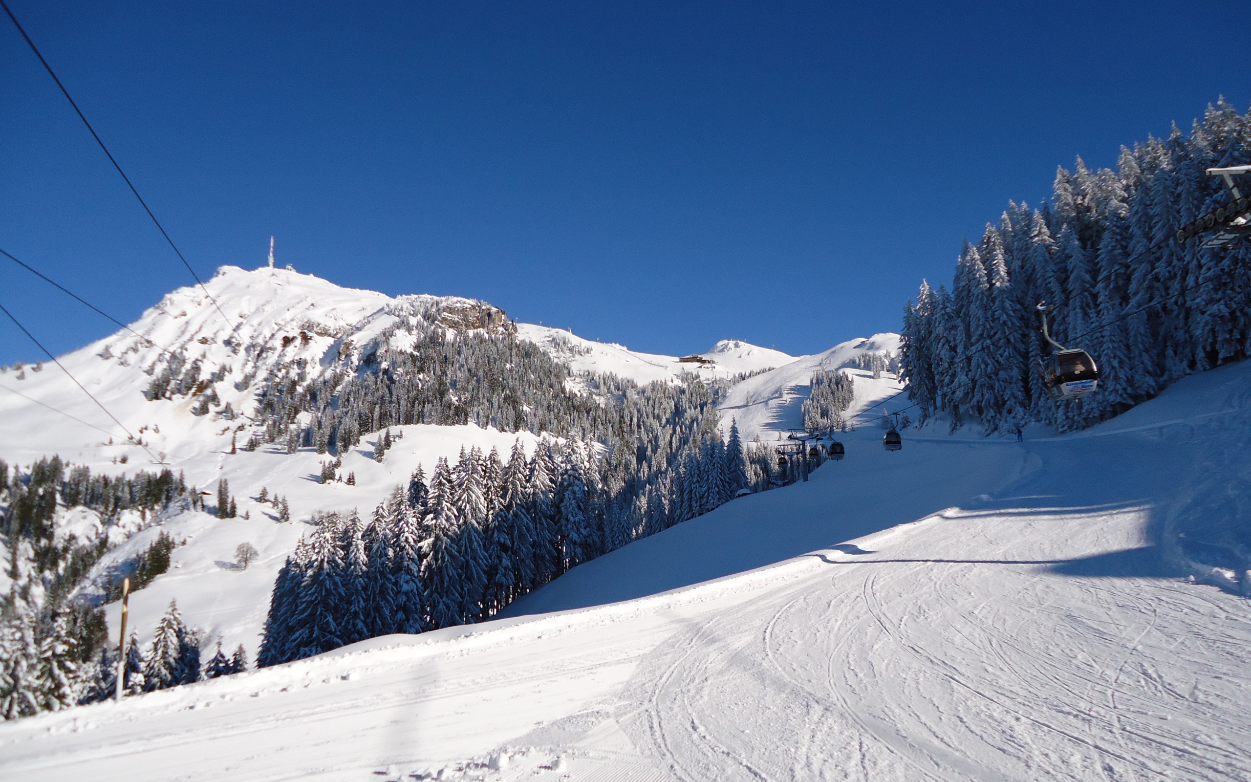 Лыжная трасса на курорте Китцбюэль, Австрия