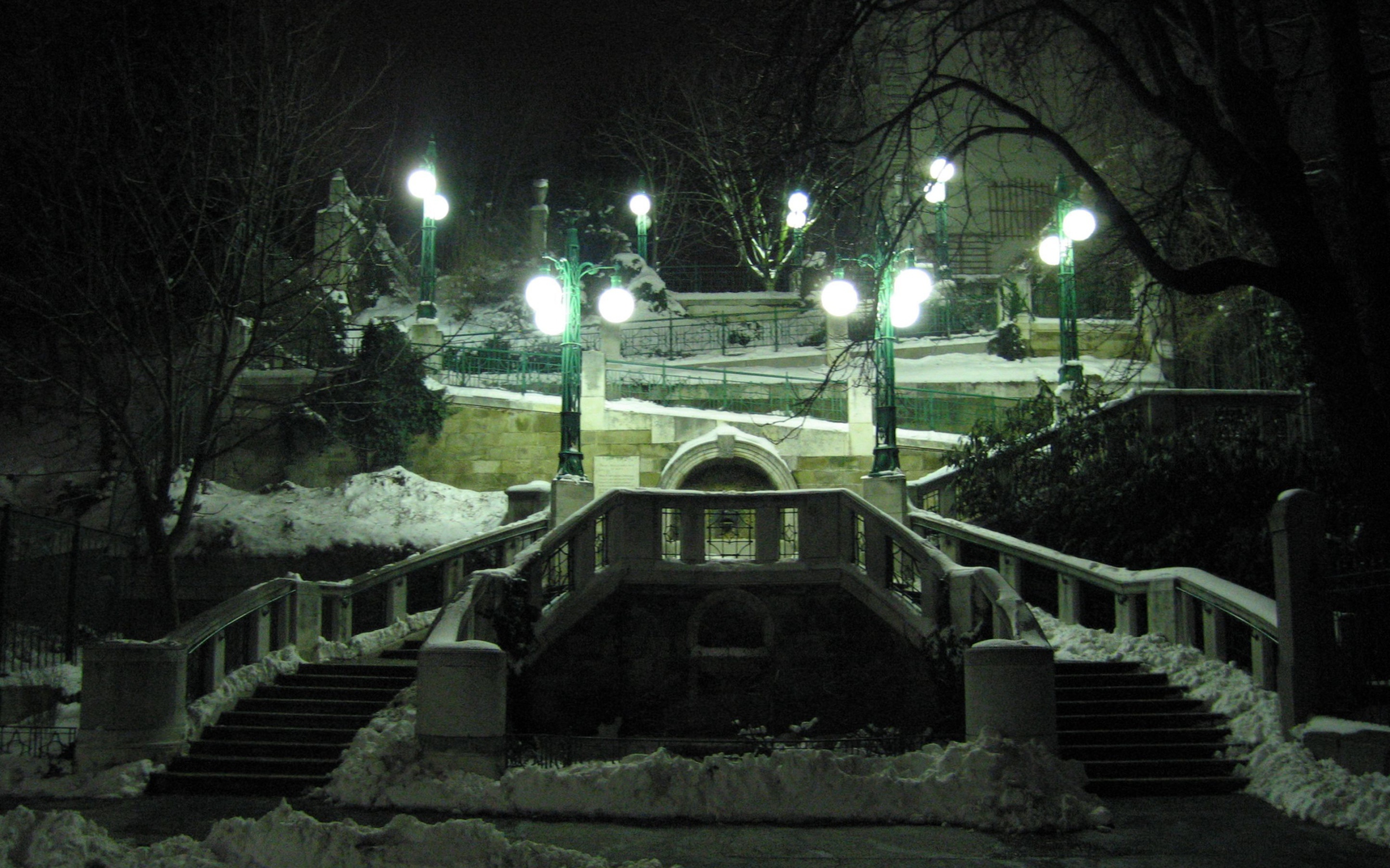 Зимний парк в городе Вена, Австрия