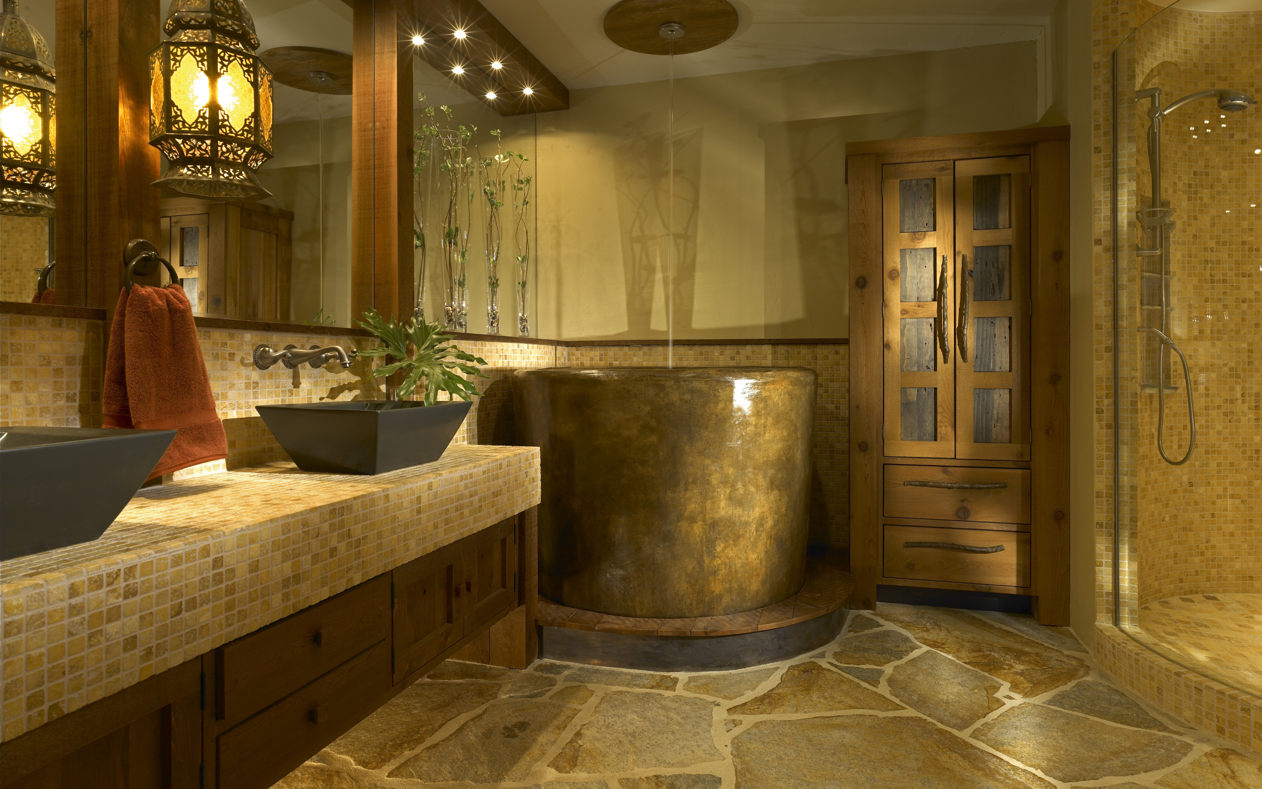 Золотая ванная комната