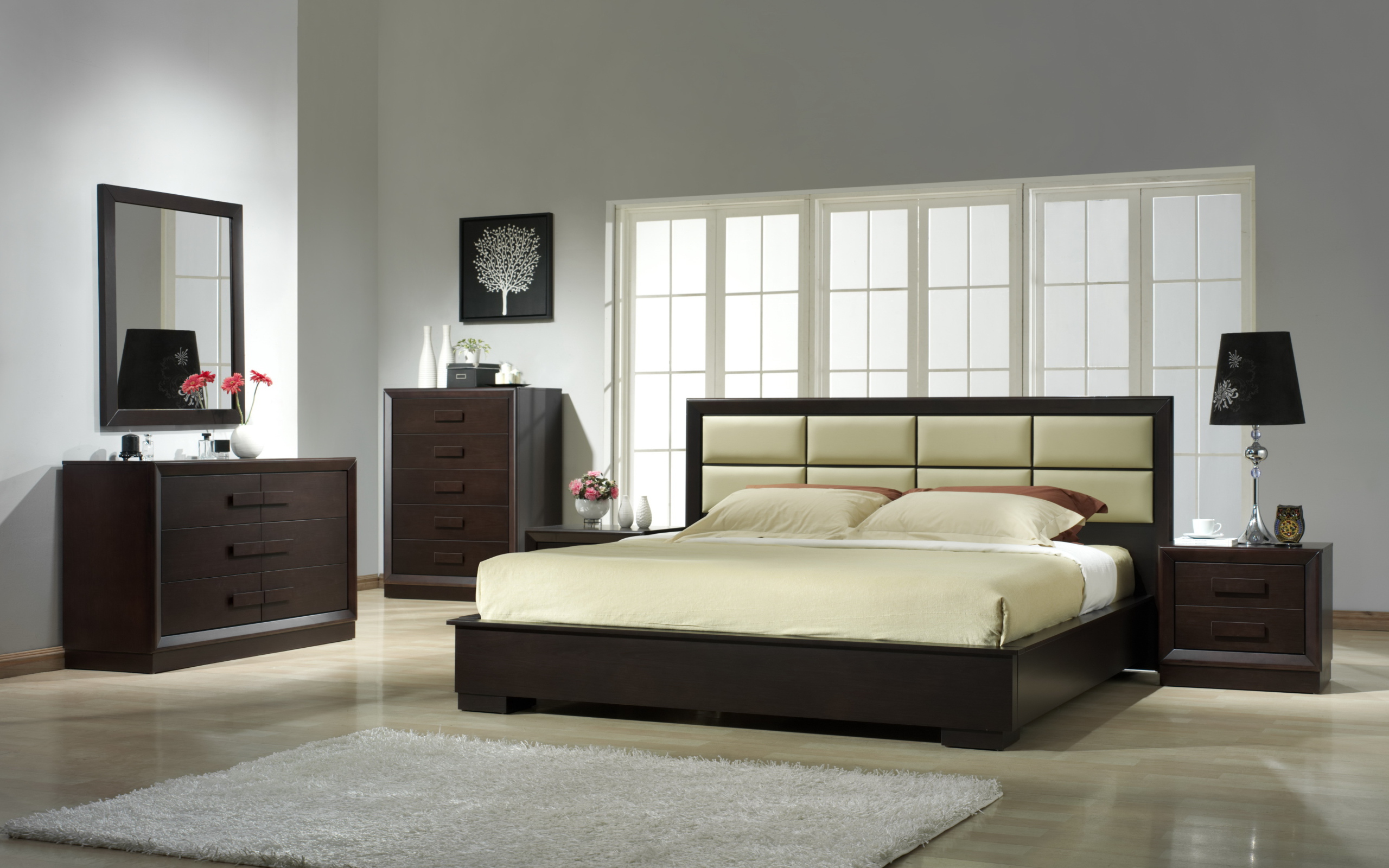 Современная стильная спальня