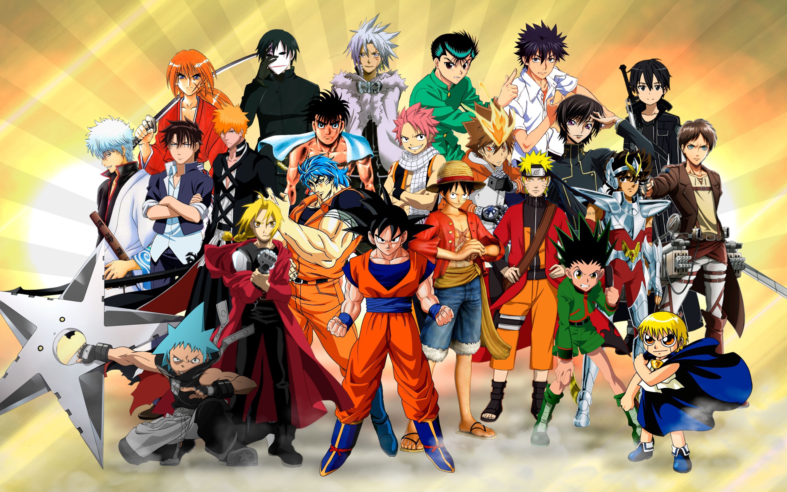 Anime characters, Attack of the Titans Desktop wallpapers 2560x1600