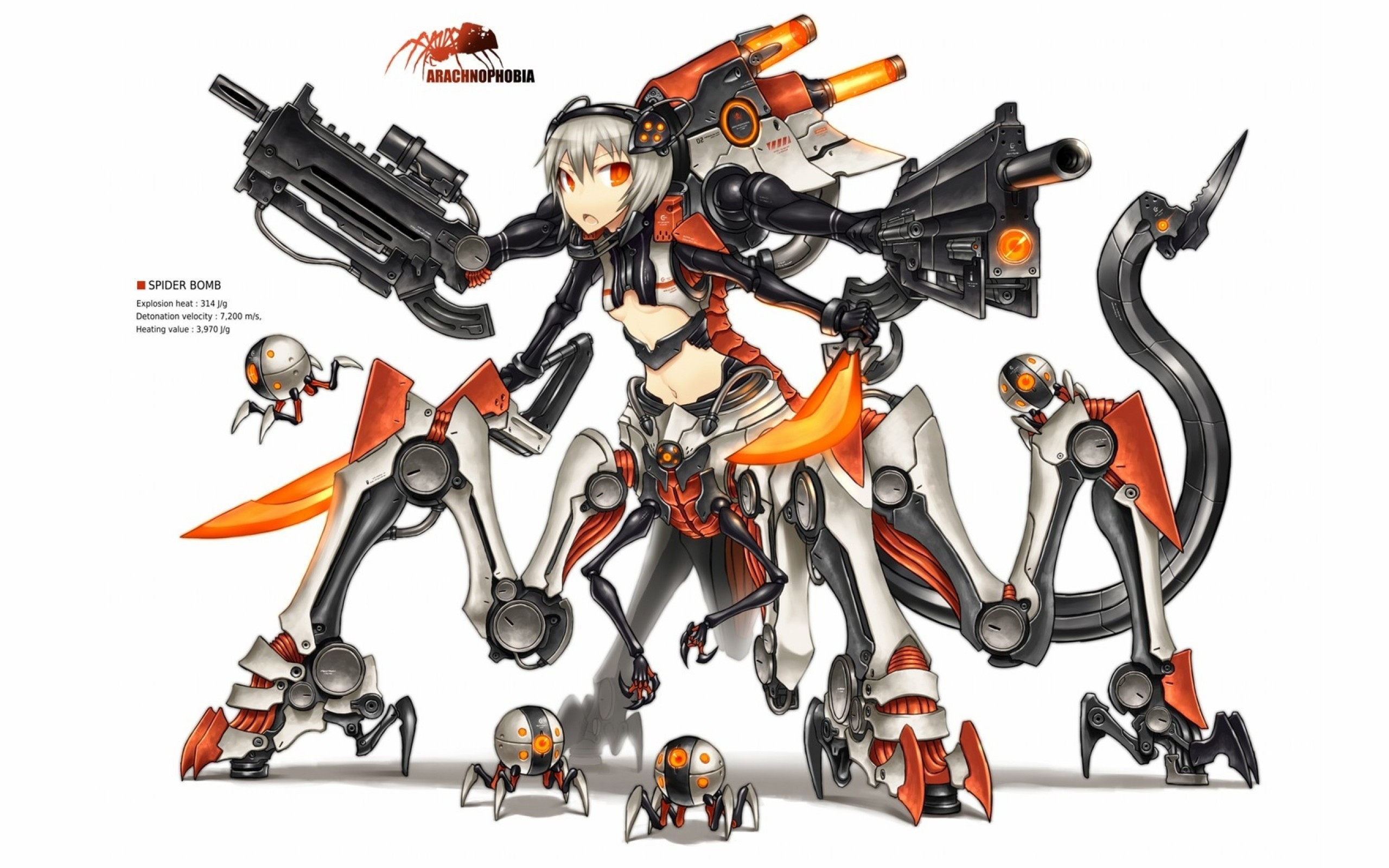 Orange robot Gia Anime Desktop wallpapers 2560x1600
