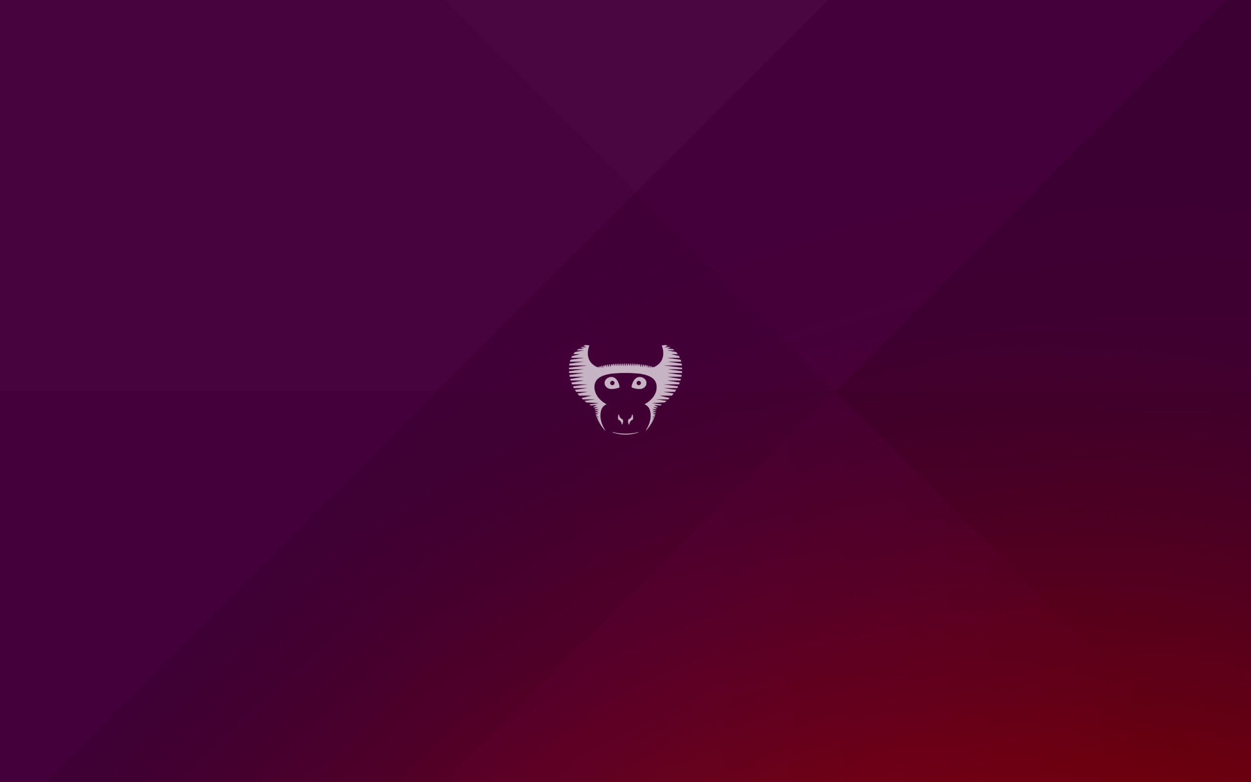 Лицо обезьяны, фон Ubuntu