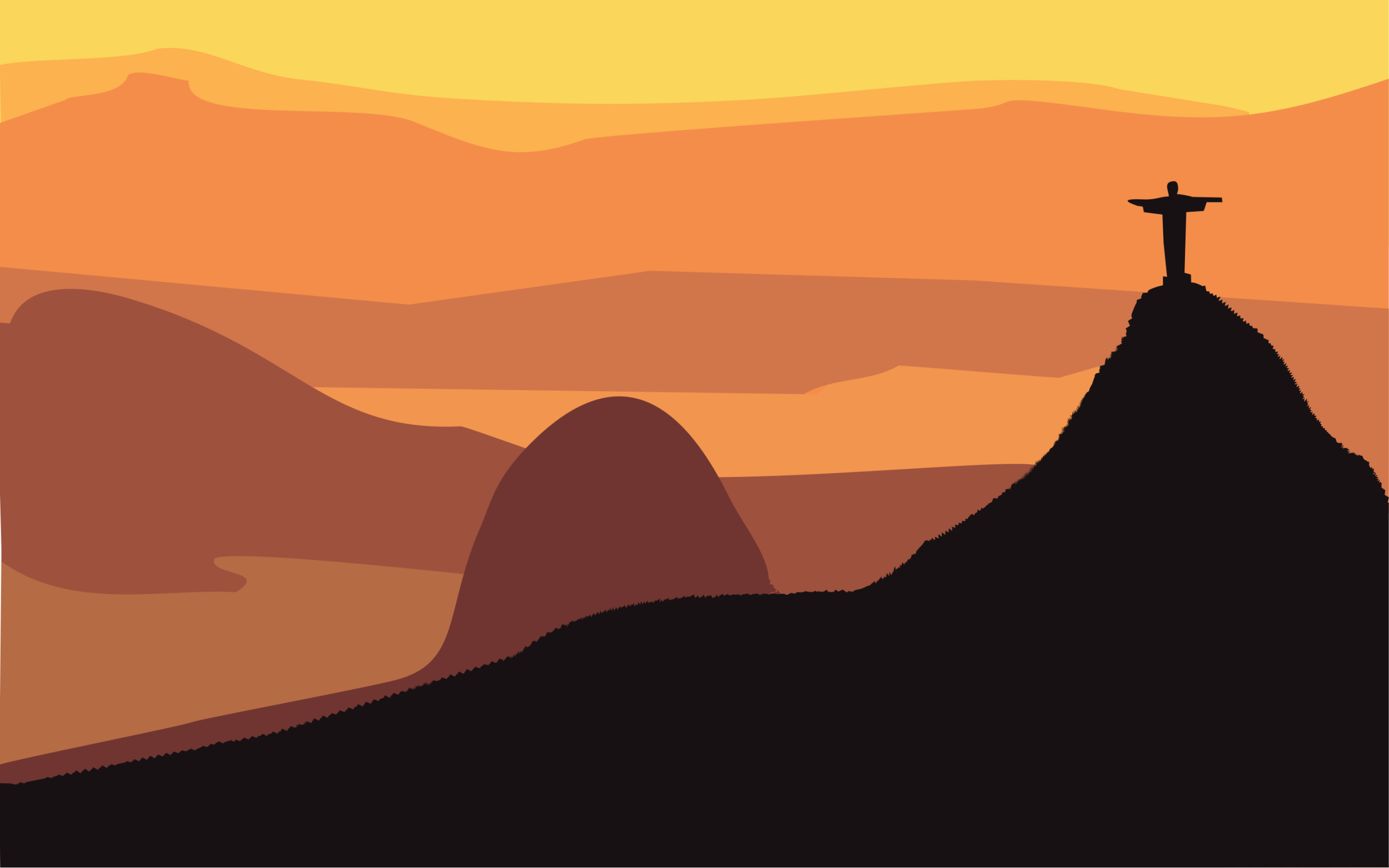 Статуя Христа в Рио, фон