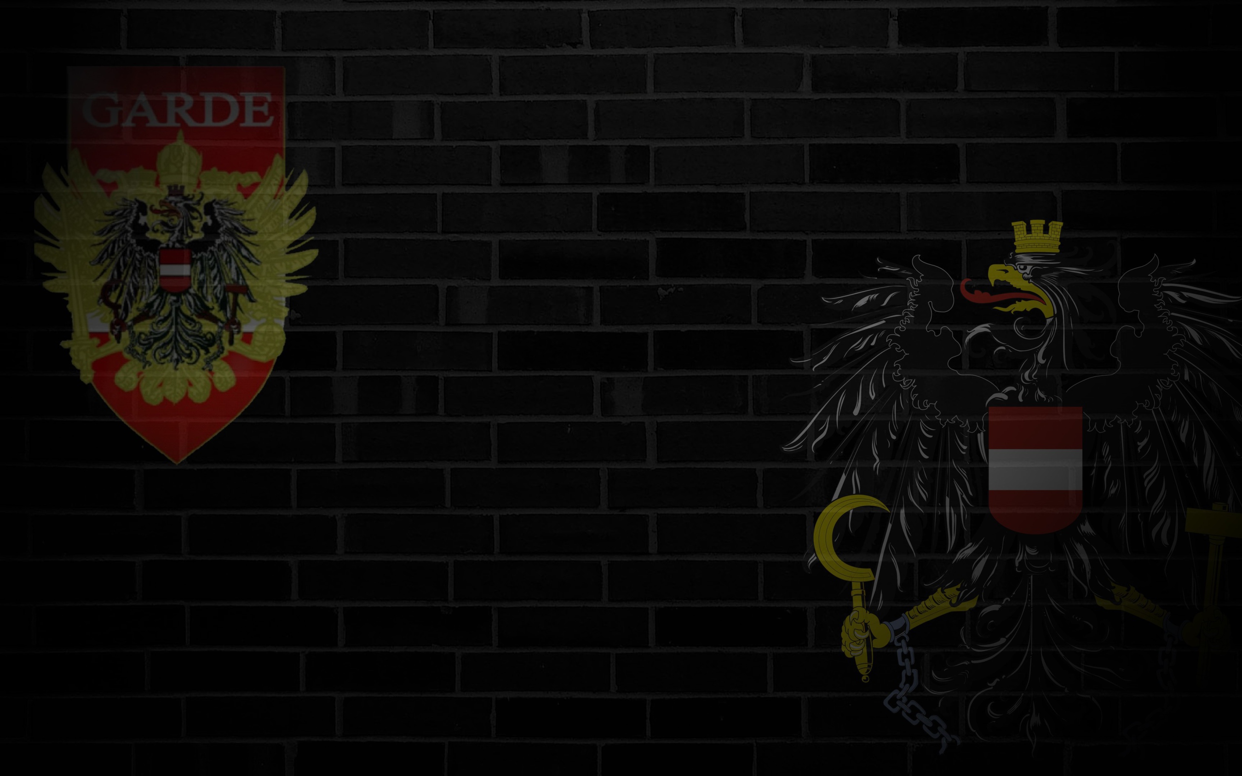 Символика Австрии на черном фоне