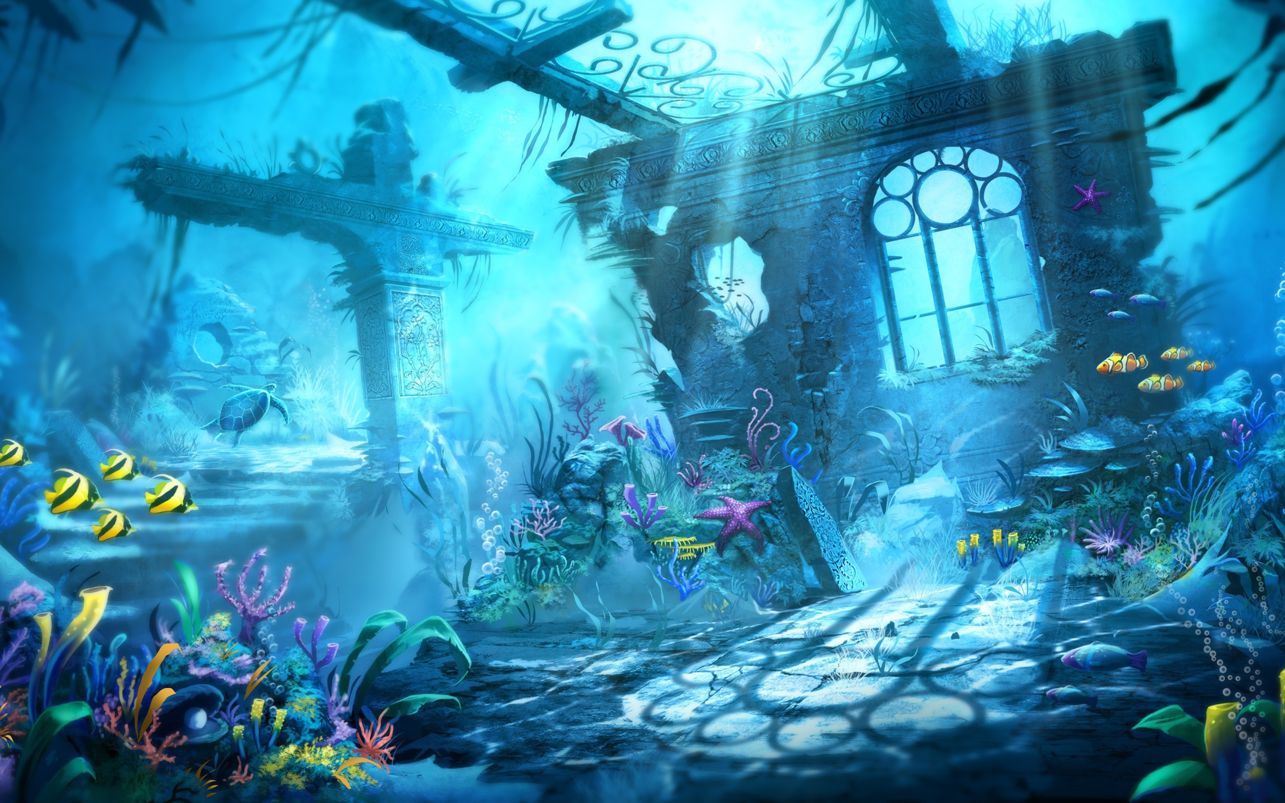 Подводный мир в мультфильме