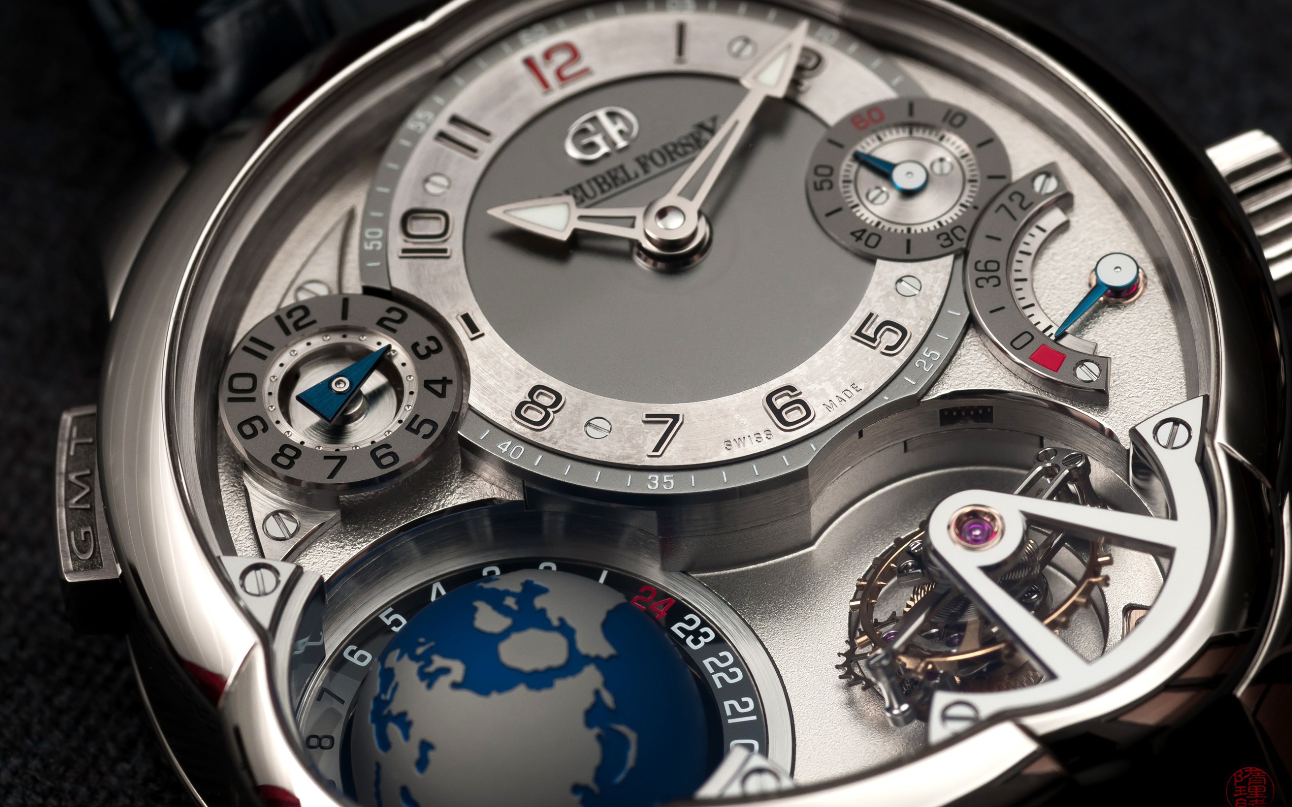 Многофункциональные наручные часы в стиле люкс