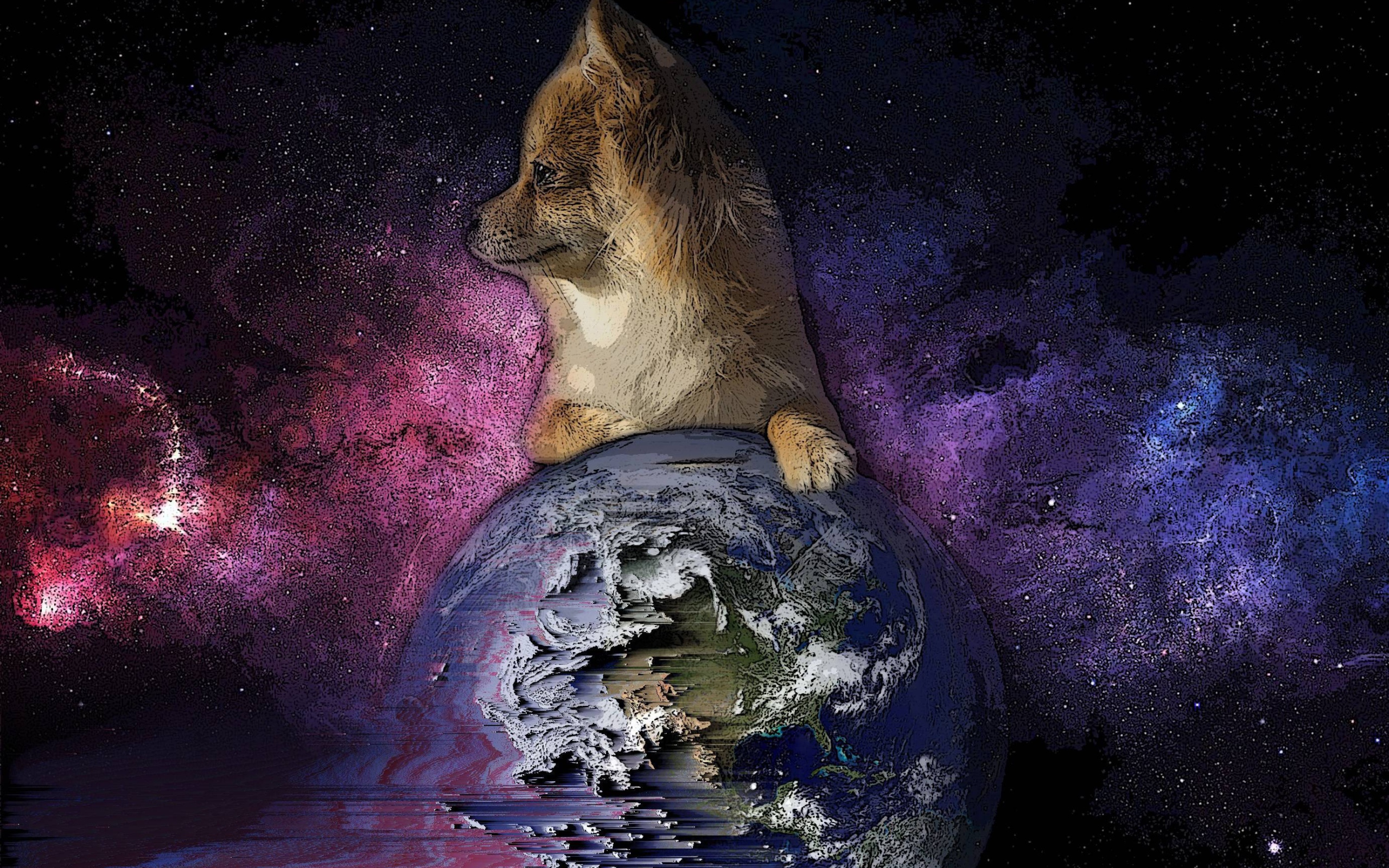 Лиса положила лапку на Землю