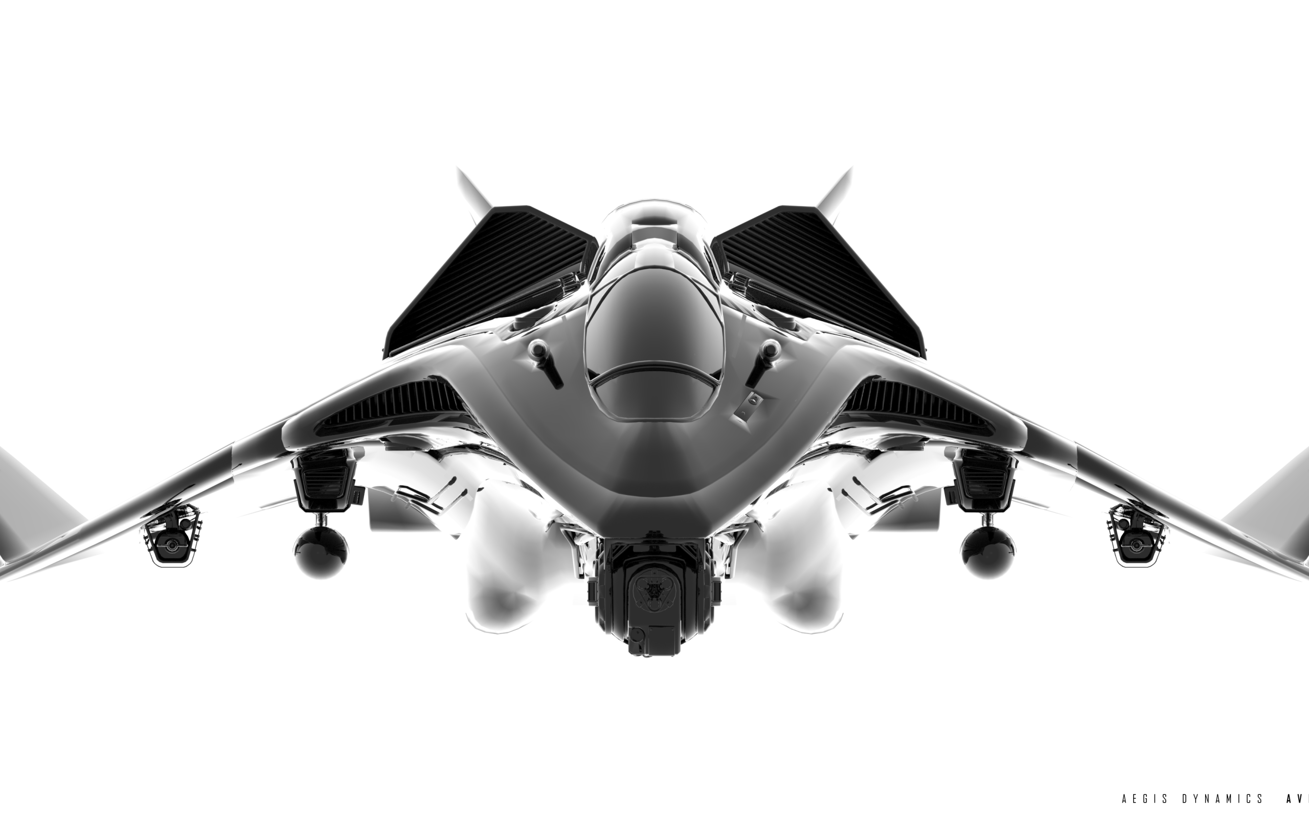 Черный истребитель в игре Star Citizen