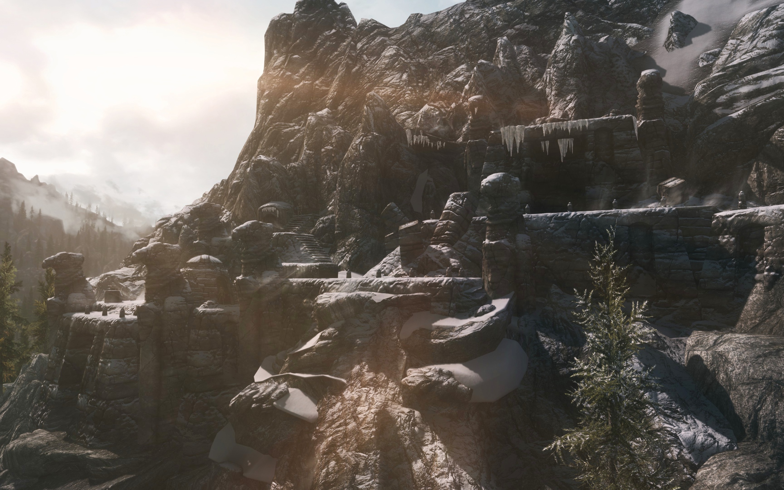 Горная местность в игре The Elder Scrolls V Skyrim