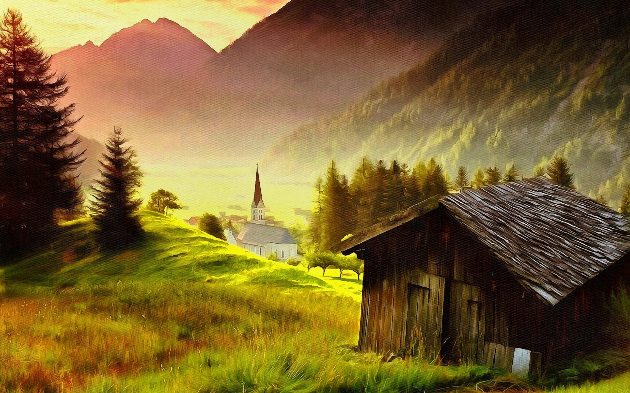 Сказочно красивый горный пейзаж