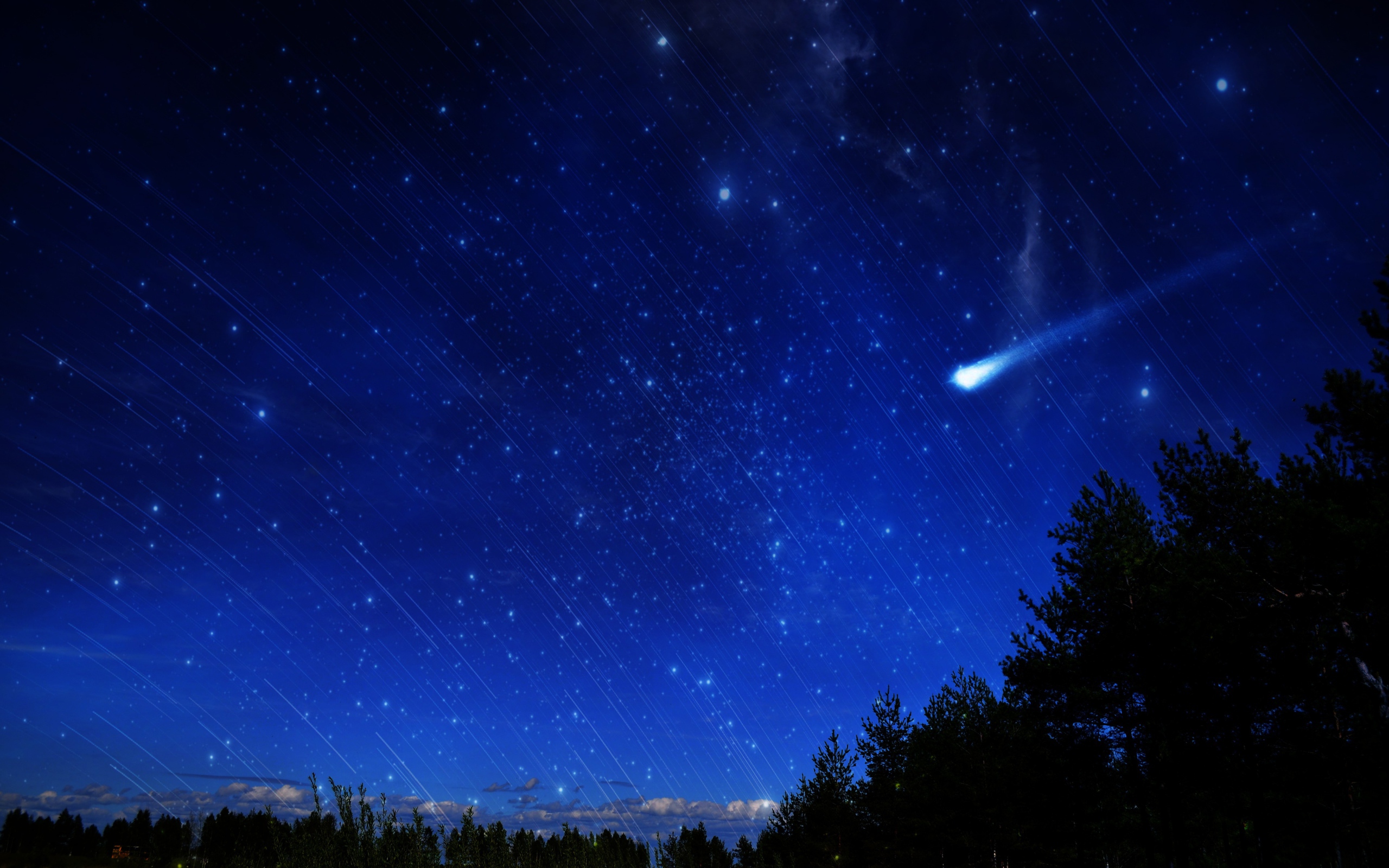 Комета на звездном небе