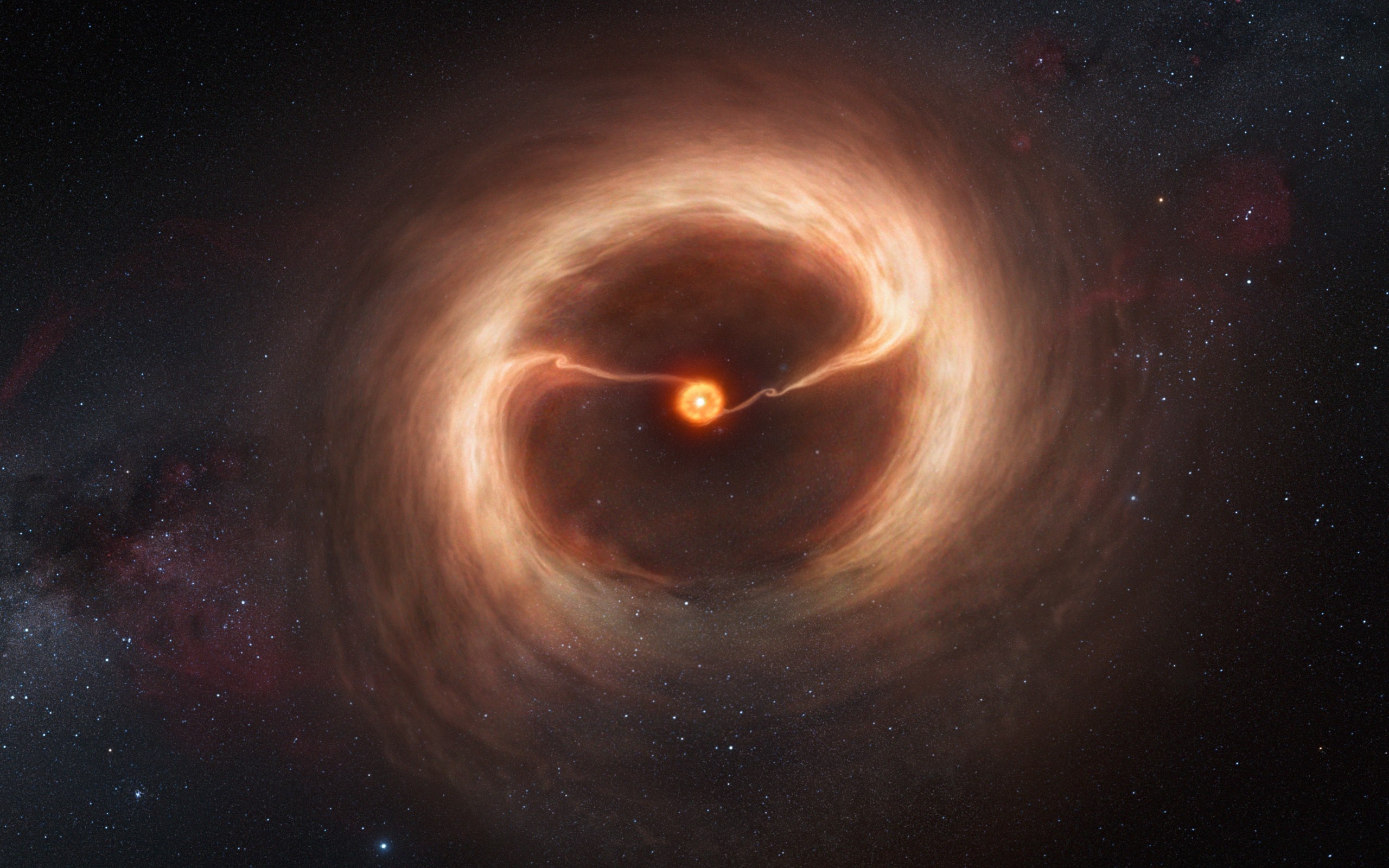 Галактическая линза в космосе