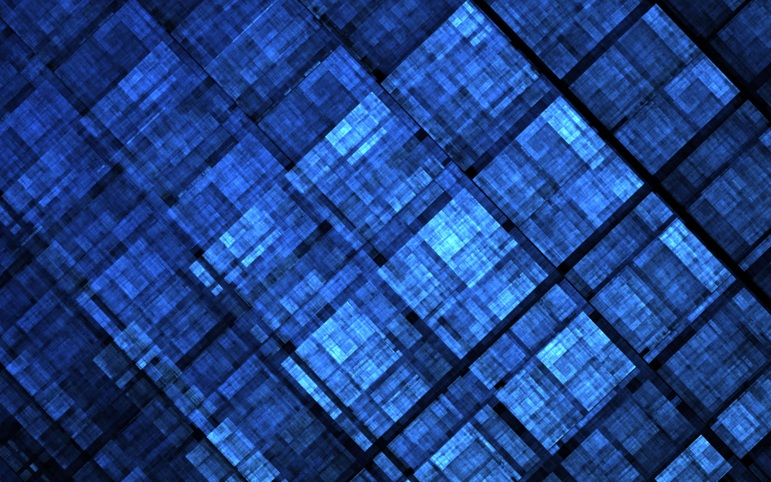 Синий рисунок с треугольниками фракталь