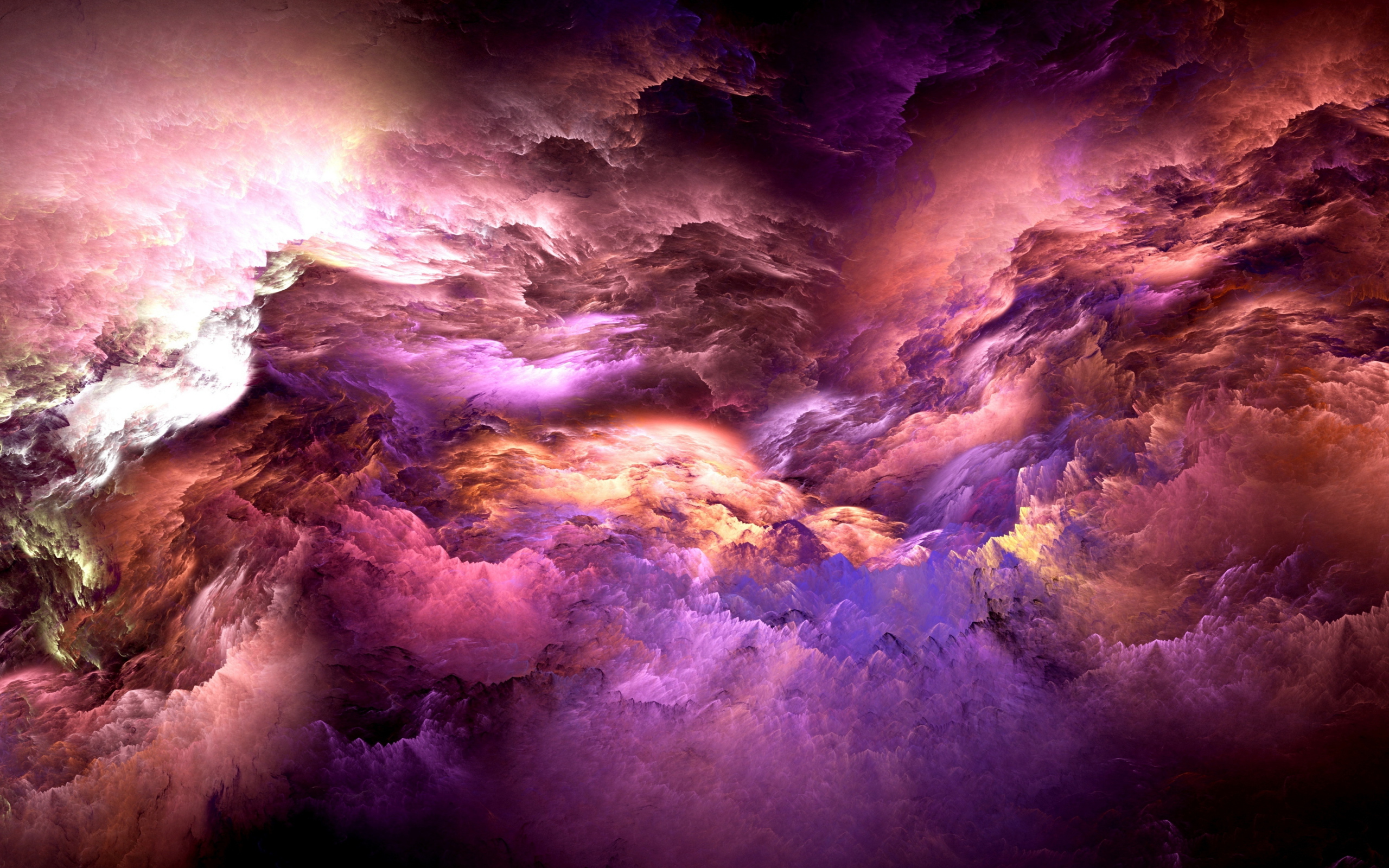 Multicolored abstract thunderclouds