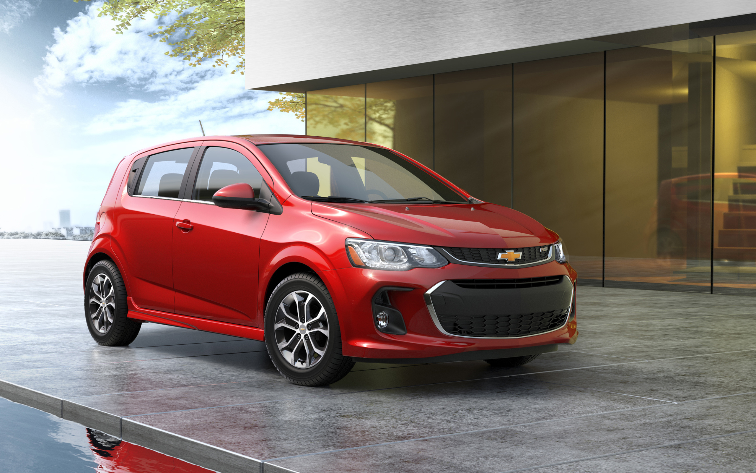 Stylish red Chevrolet Introduces Sonic 2017