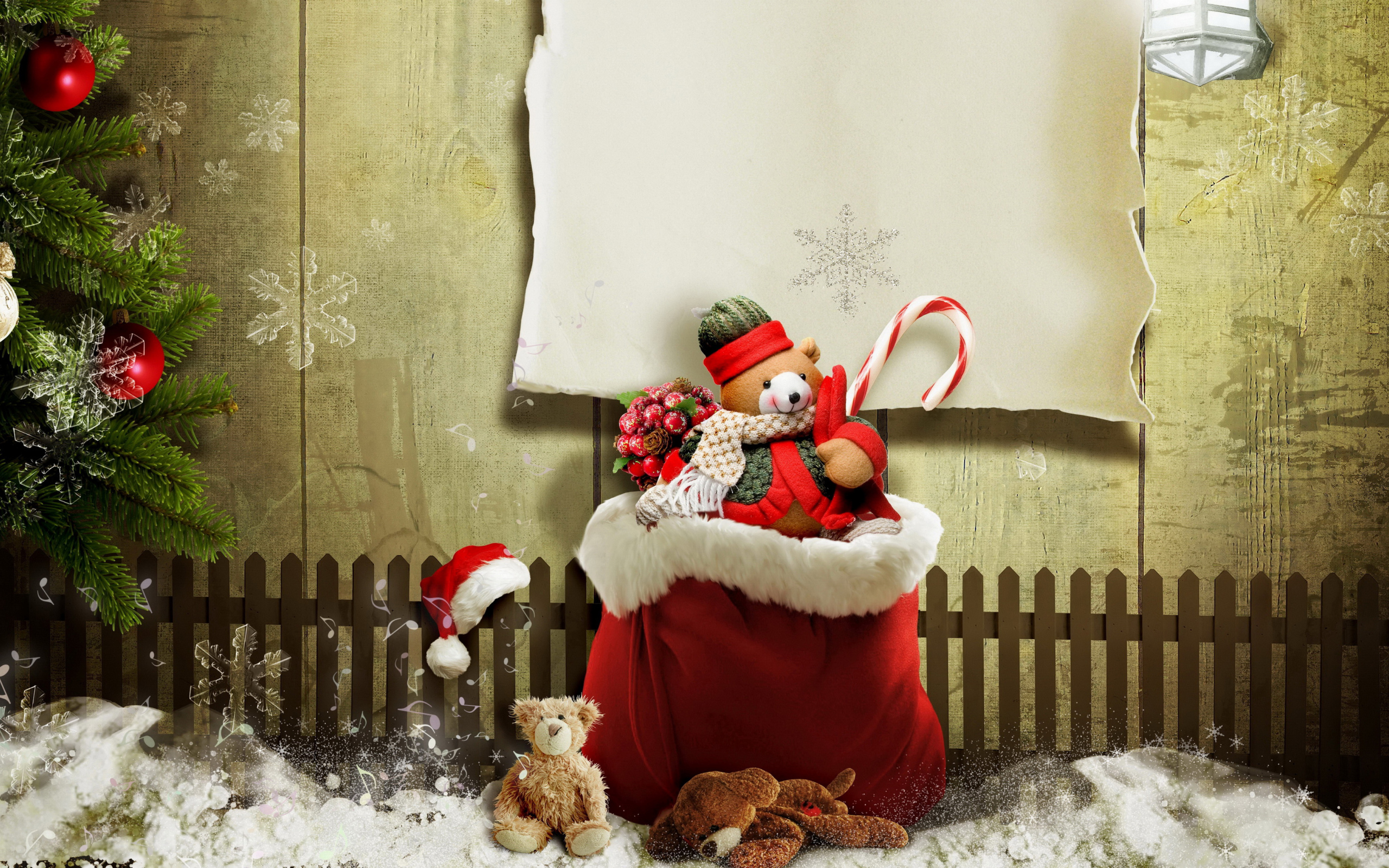 Рождественский мешок с игрушками