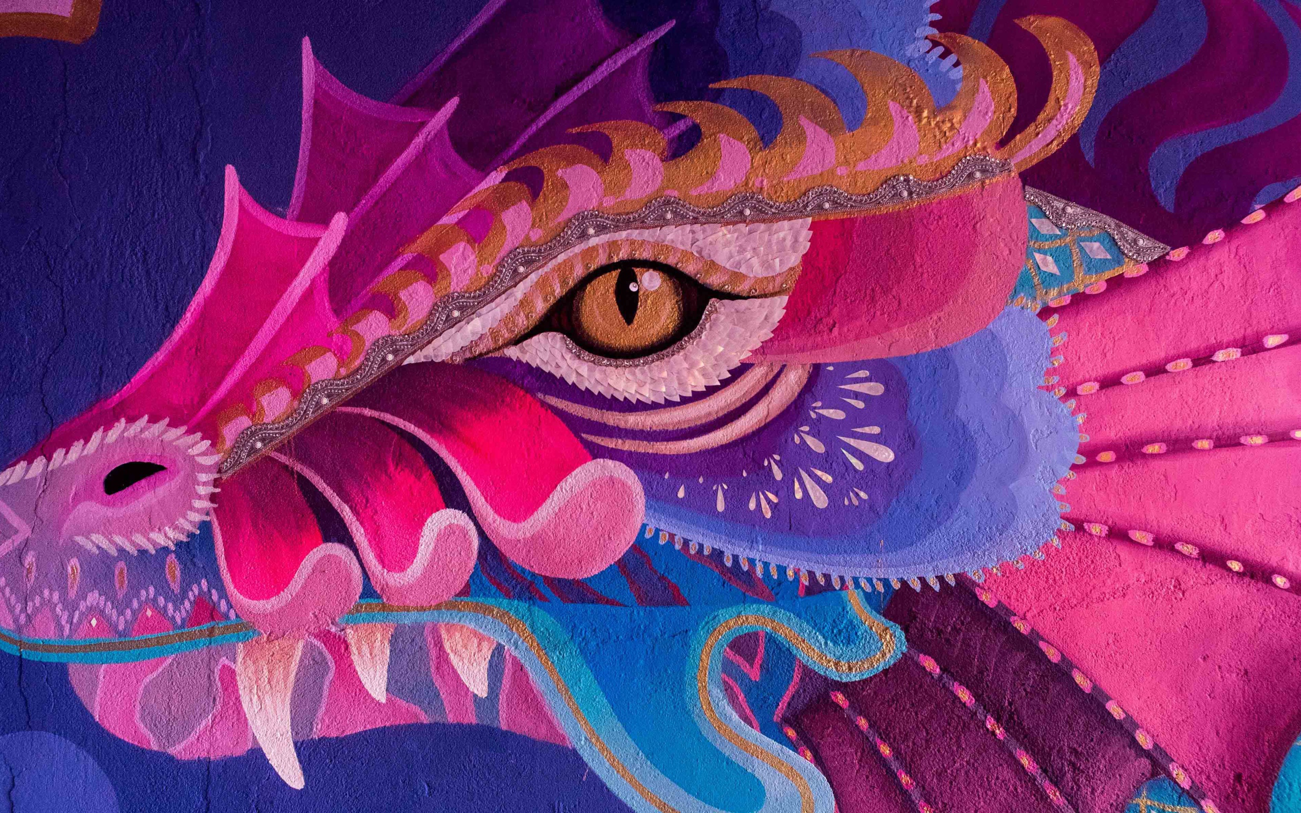 Нарисованная голова дракона