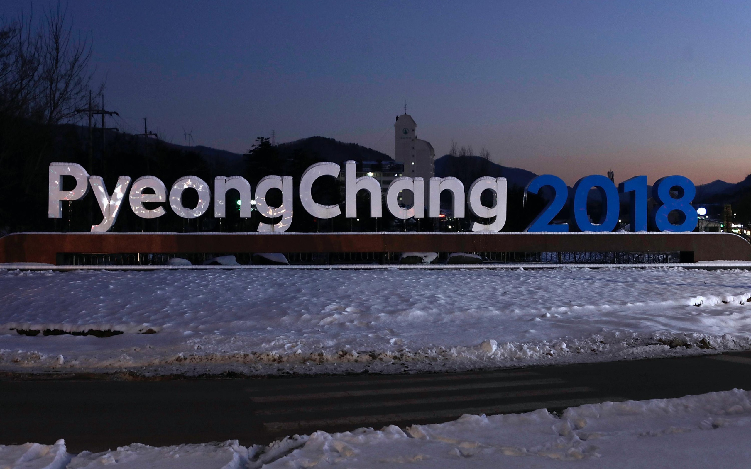 Надпись Зимние Олимпийские игры 2018
