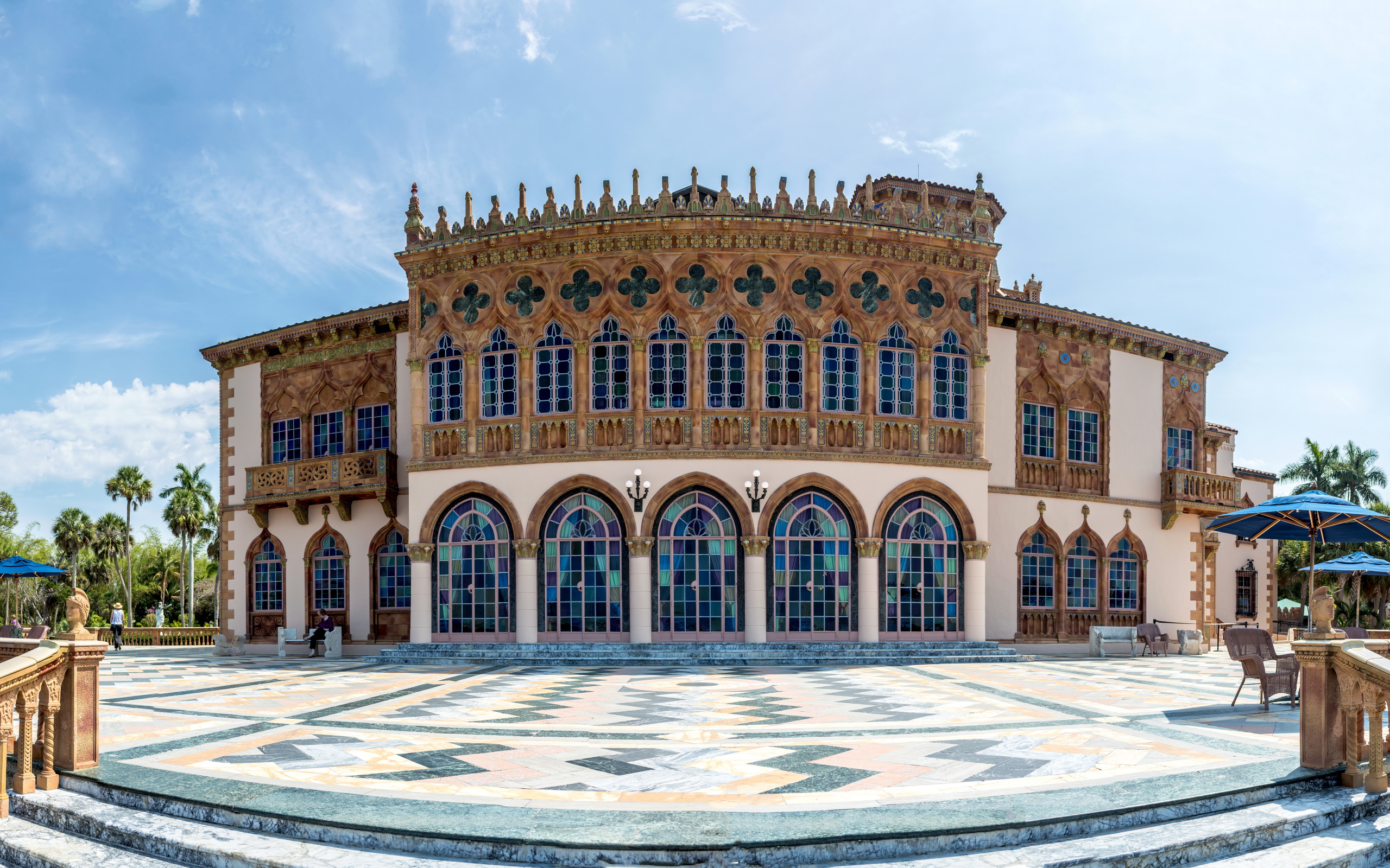 Красивое здание художественного музея Cà d'Zan, Сарасота. Флорида, США