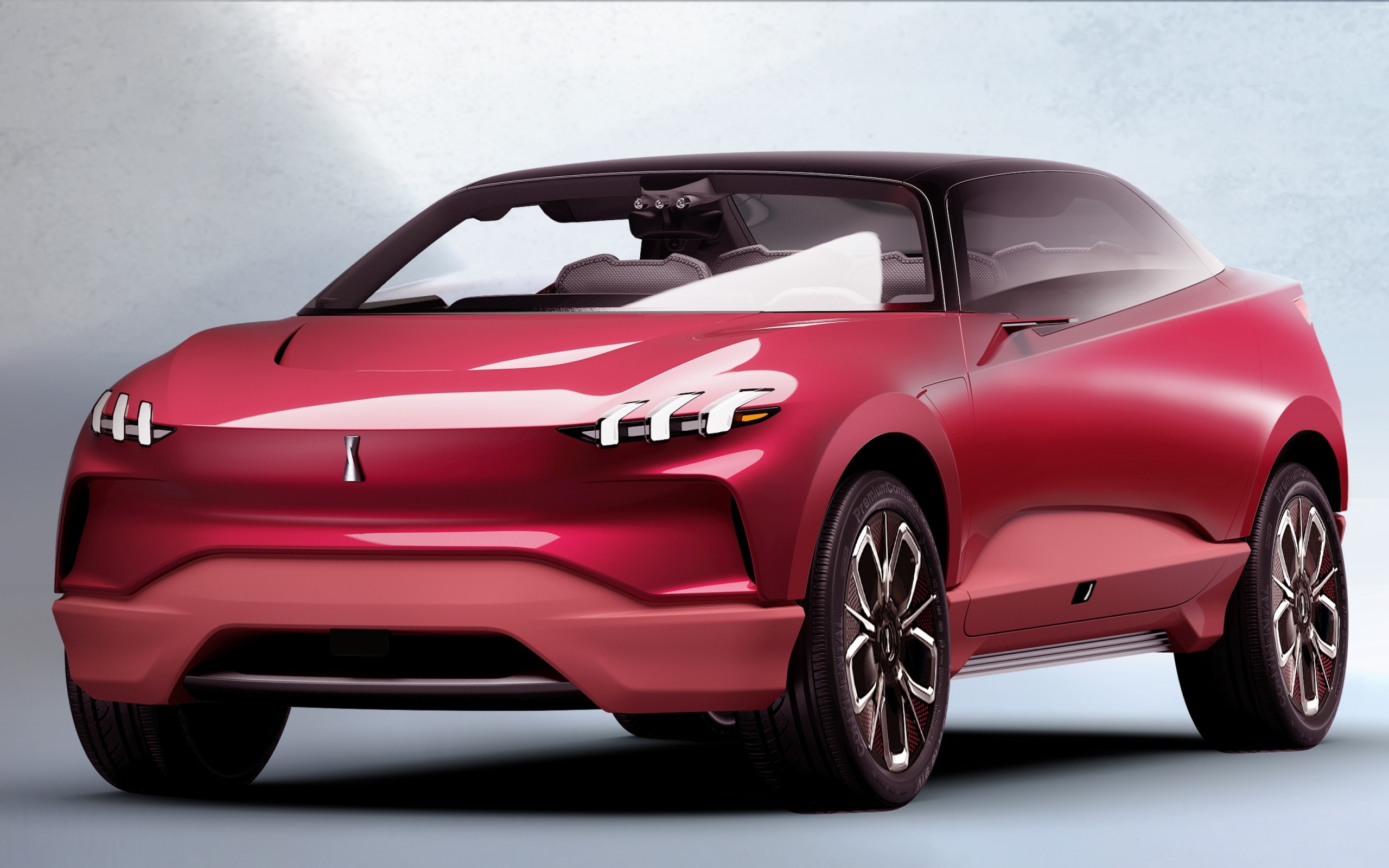 Бордовый электромобиль WEY XEV