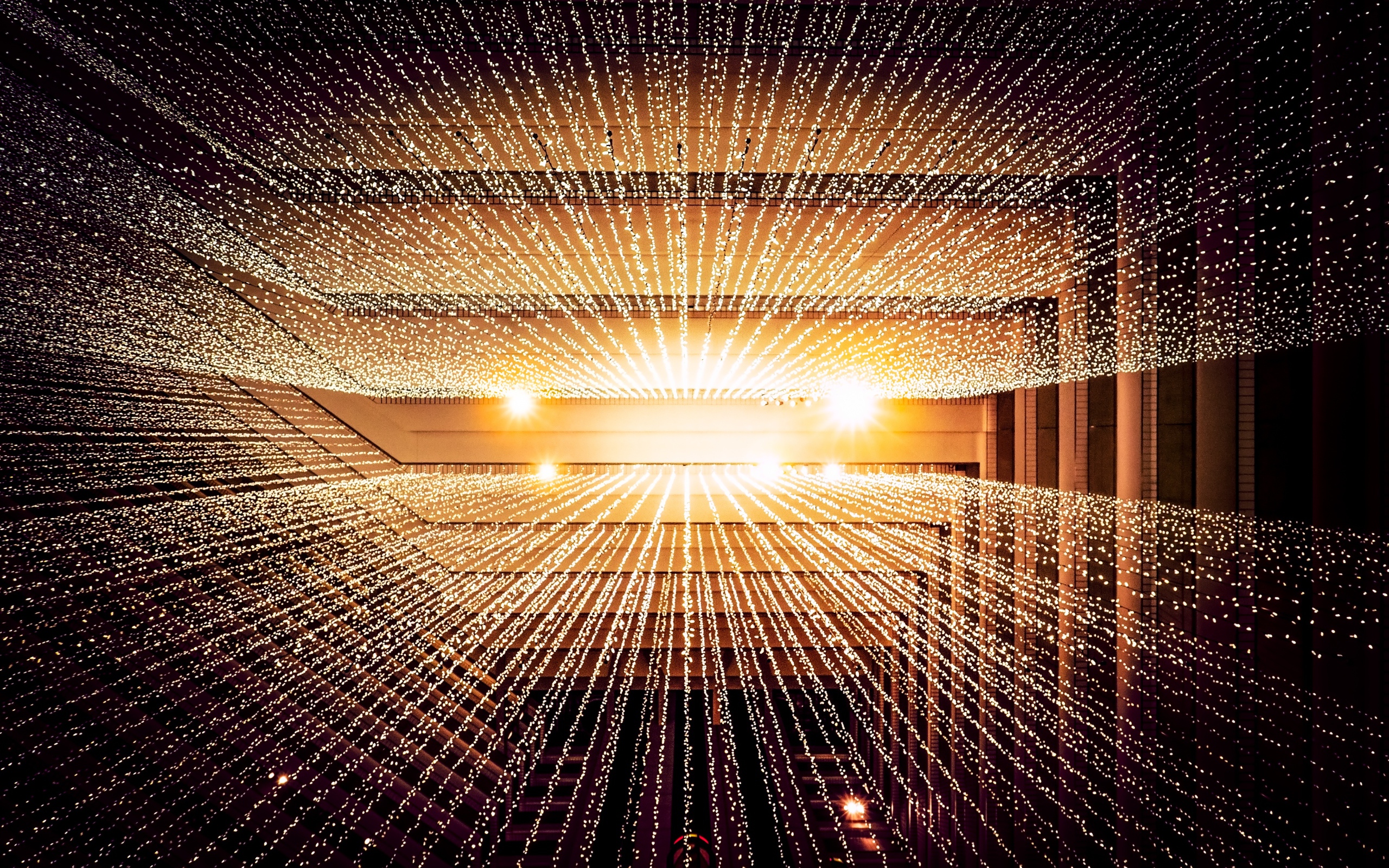 Яркие светящиеся линии, 3д графика