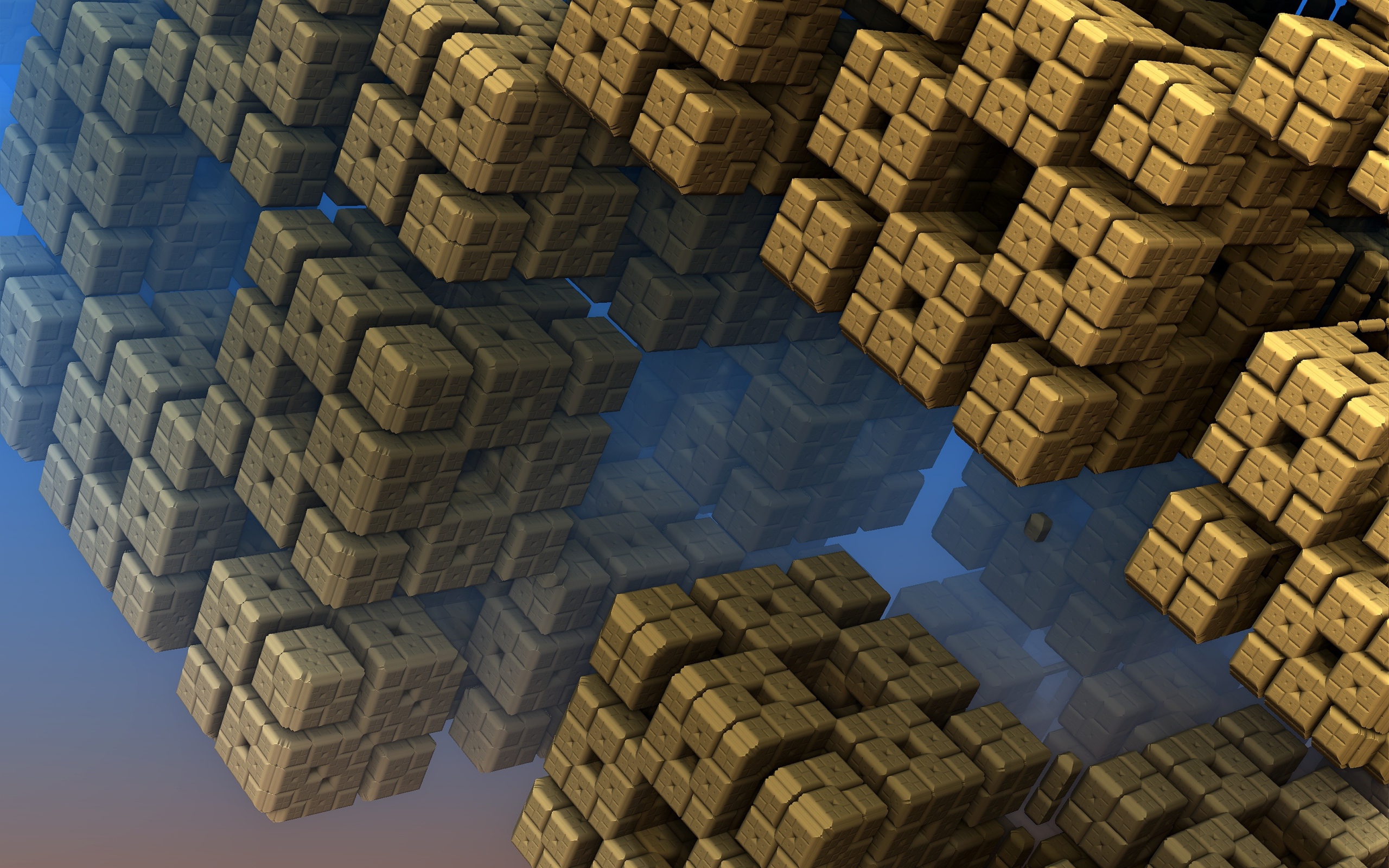 Кубы в невесомости 3д графика