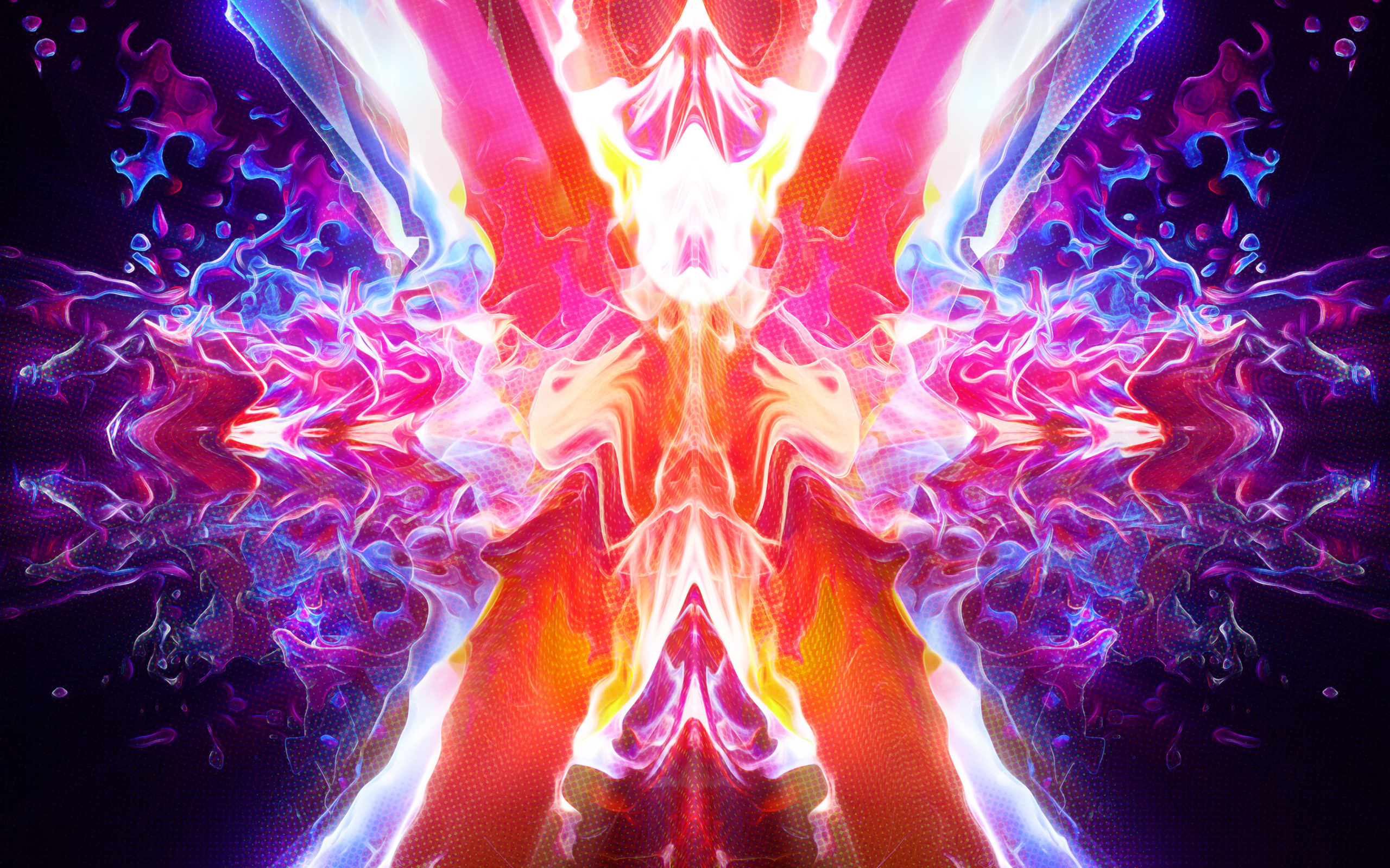 Неоновые энергетические волны, абстракция