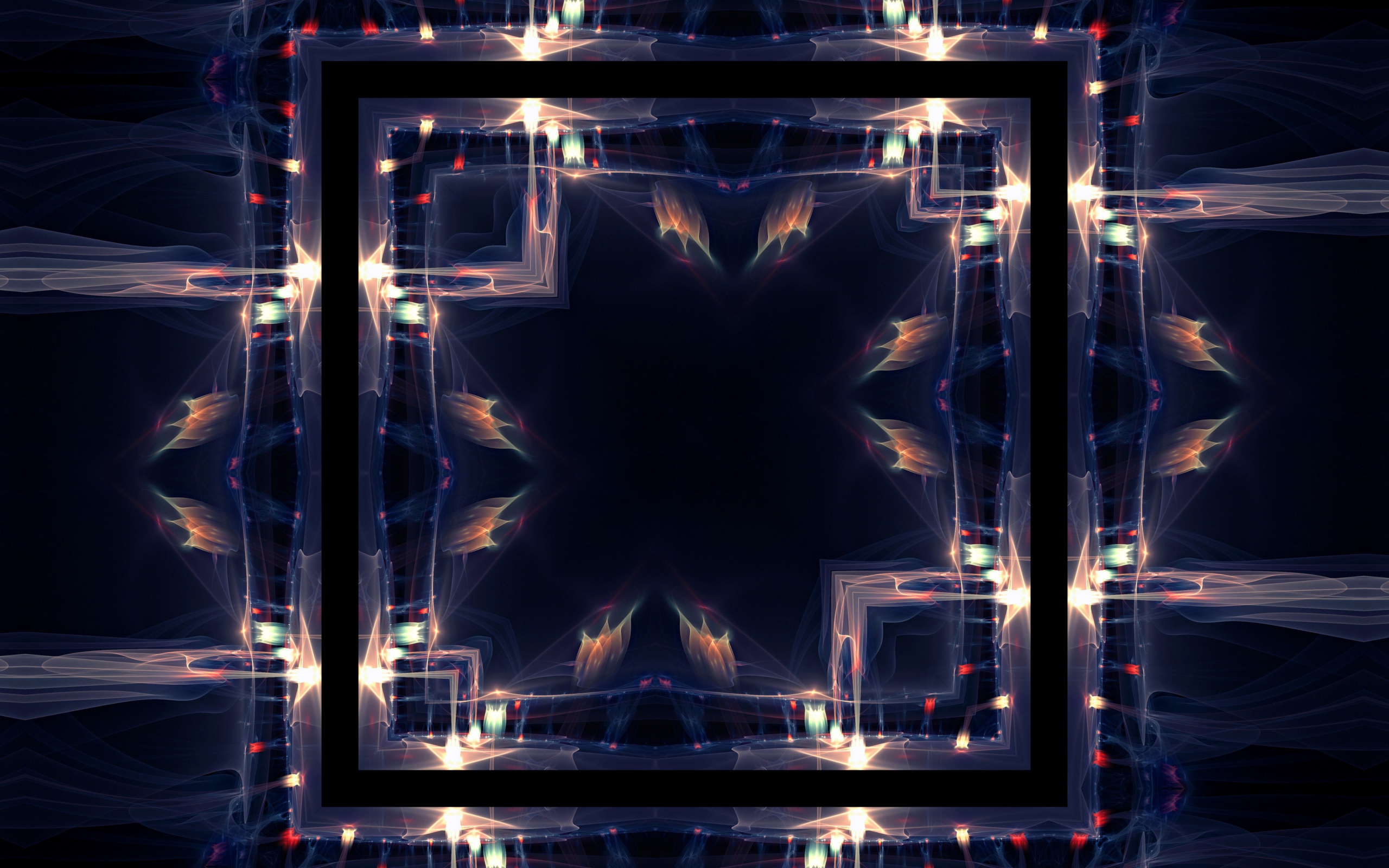 Квадрат с яркими волнами, 3д графика