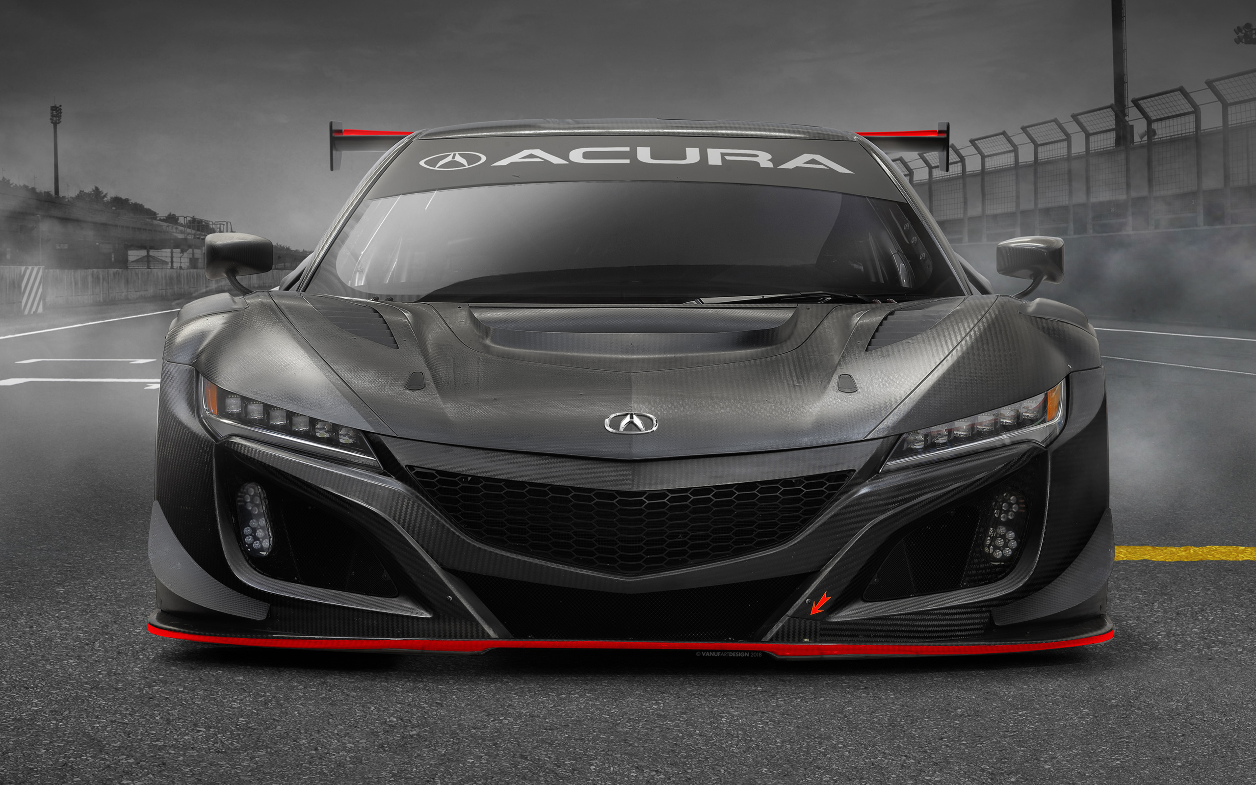 2019 Acura NSX GT3 Evo sports car front view