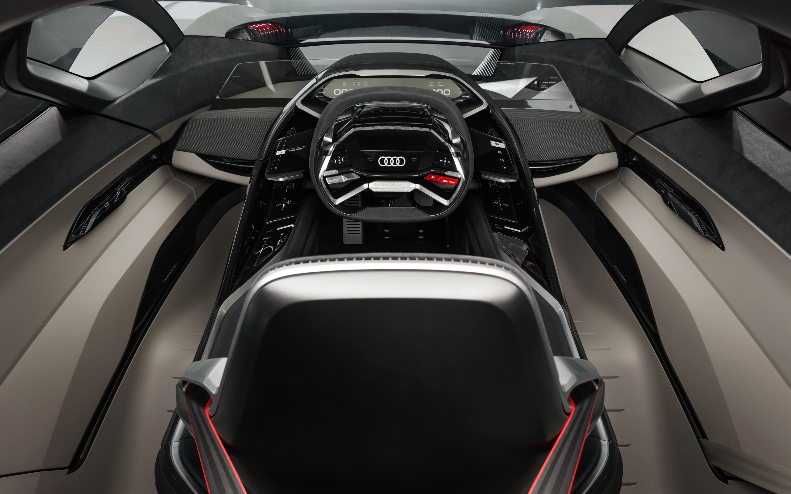 Салон автомобиля Audi PB 18 E Tron, 2018