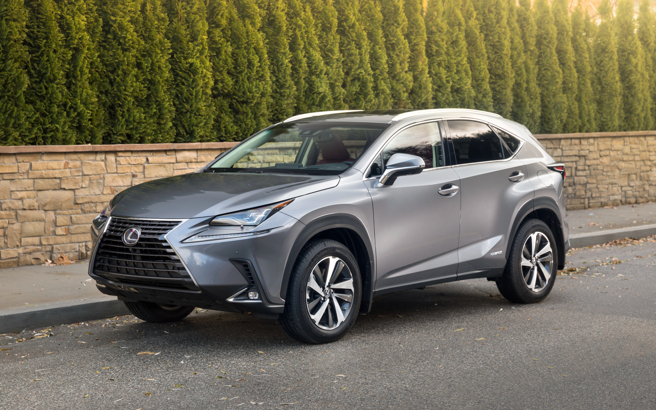 Японский серебристый внедорожник Lexus NX 300h, 2018 года