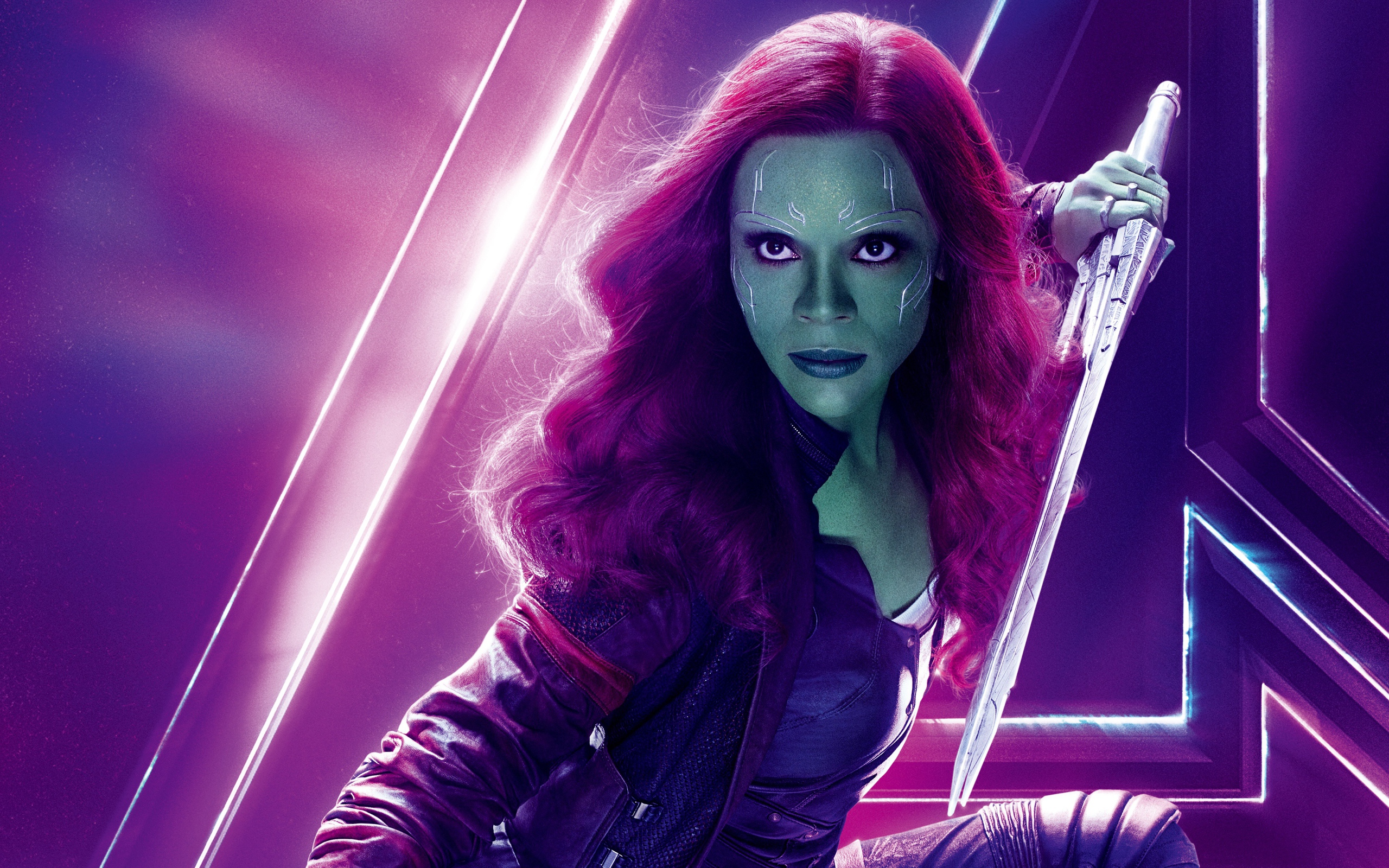 Гамора, персонаж супергеройского фильма Мстители. Война бесконечности, 2018