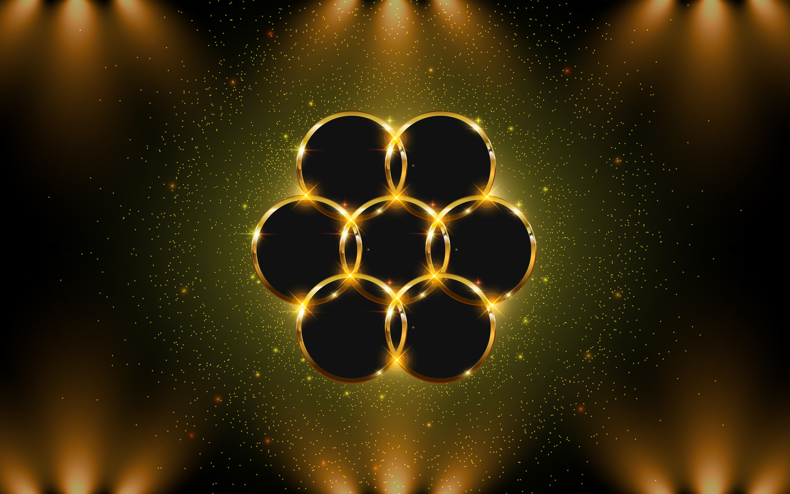 Красивый золотой цветок 3д графика