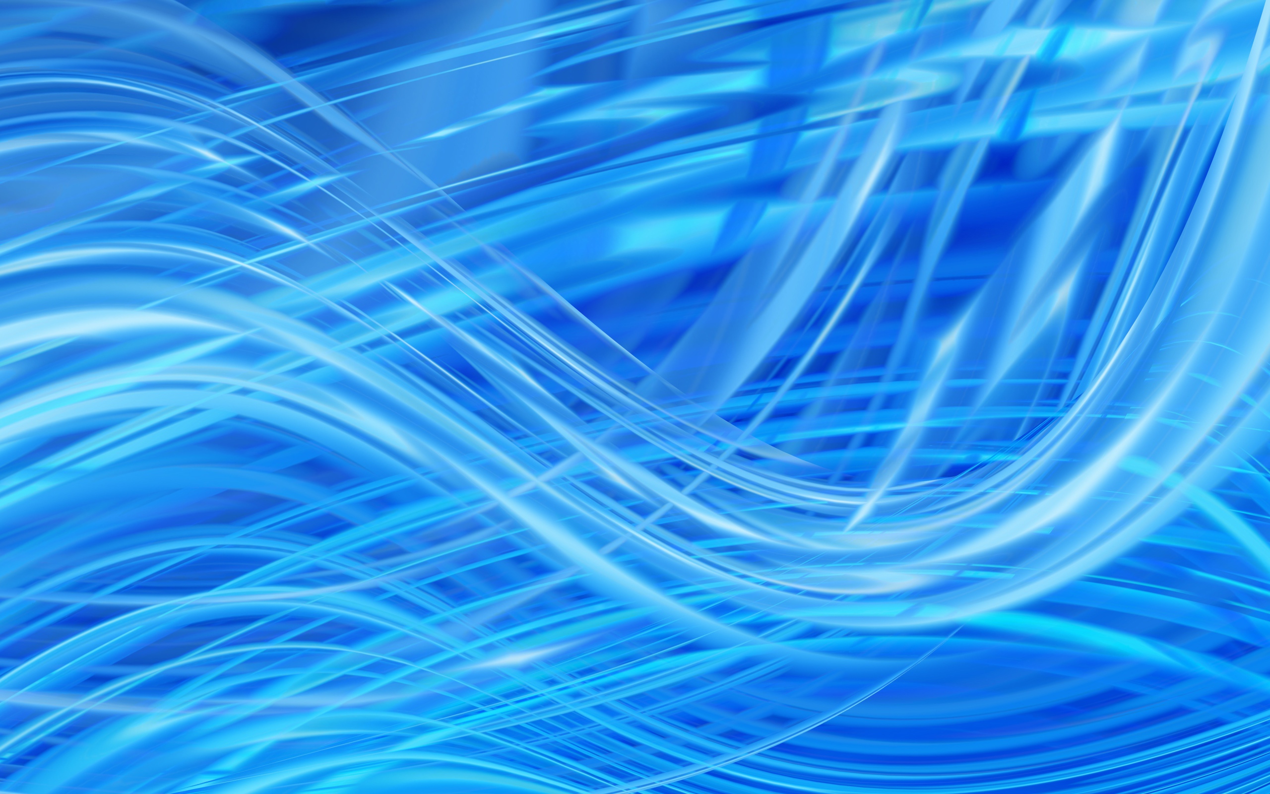 Яркие голубые абстрактные волны 