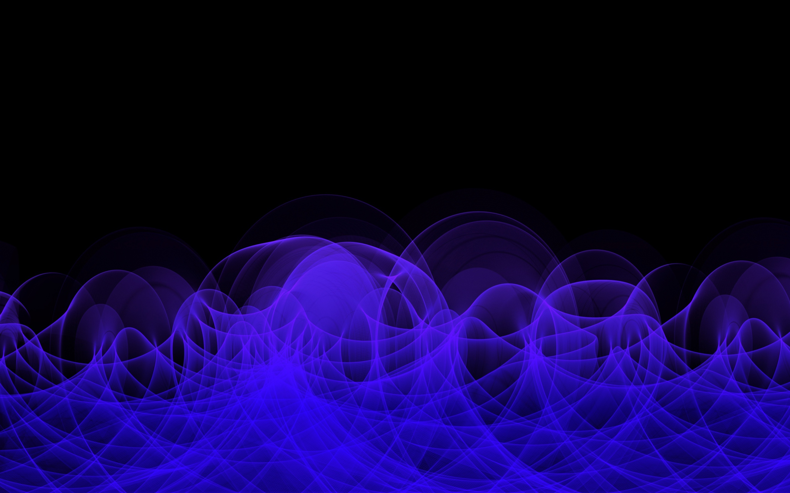 Неоновый синий дым на черном фоне