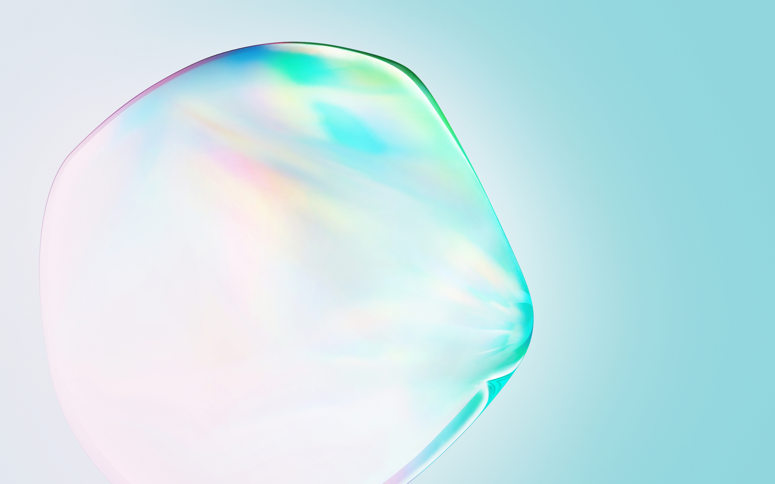 Transparent bubble on blue background