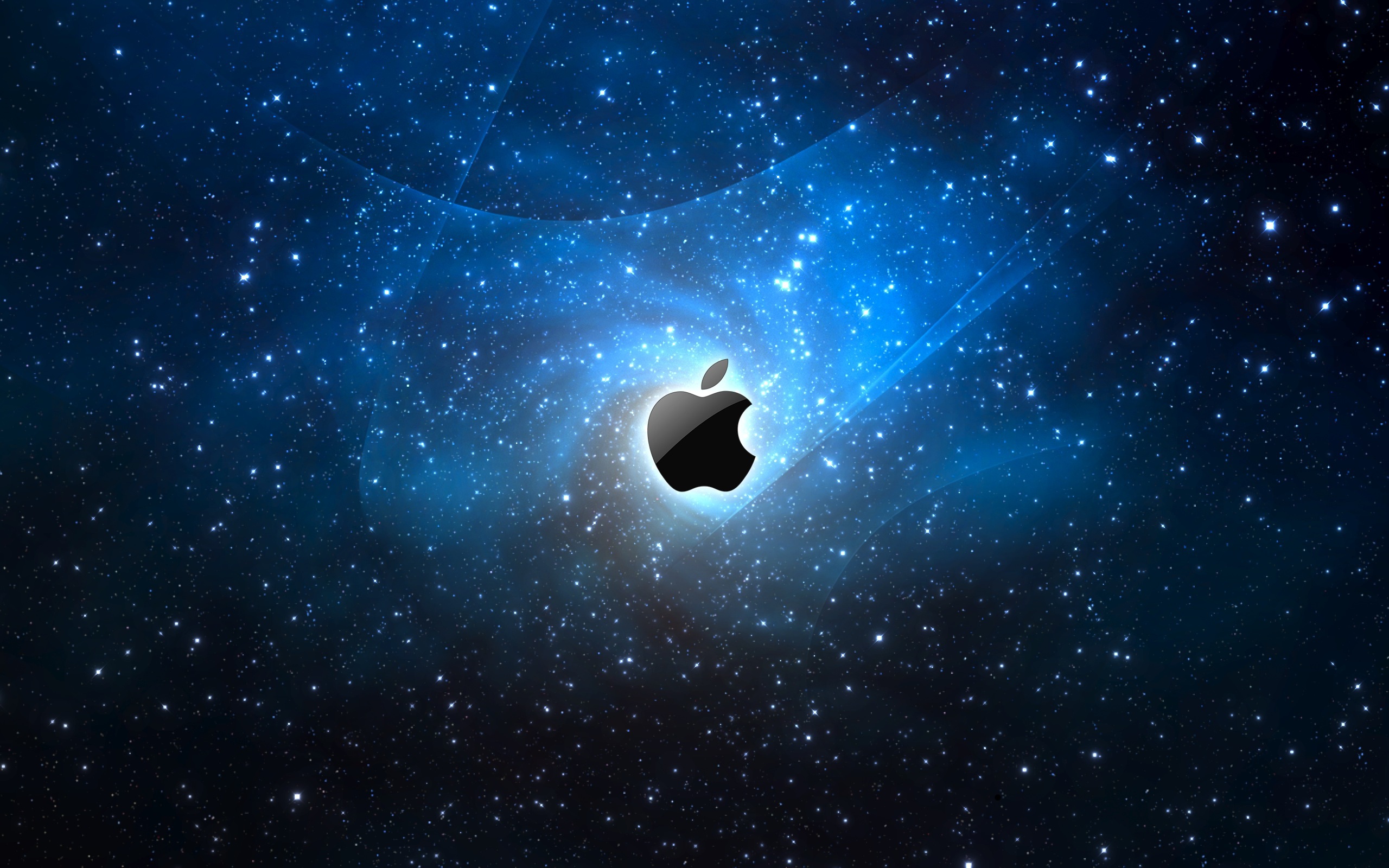 Apple Icon On Star Galaxy Background Desktop Wallpapers 2560x1600