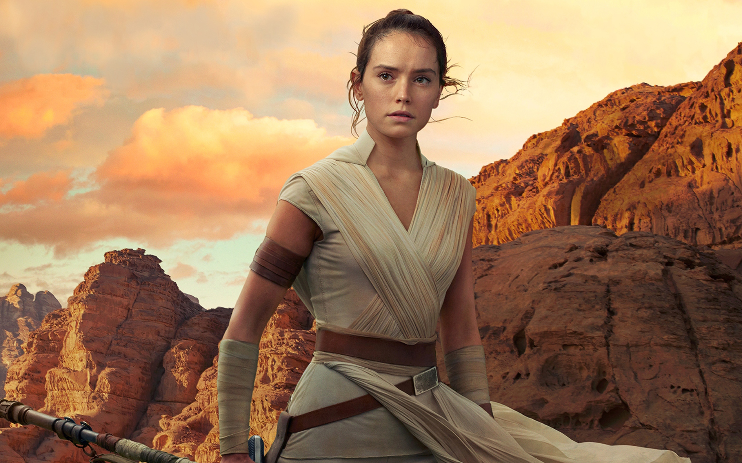 Актриса Дейзи Ридли в фильме Звёздные войны: Эпизод IX, 2019 года