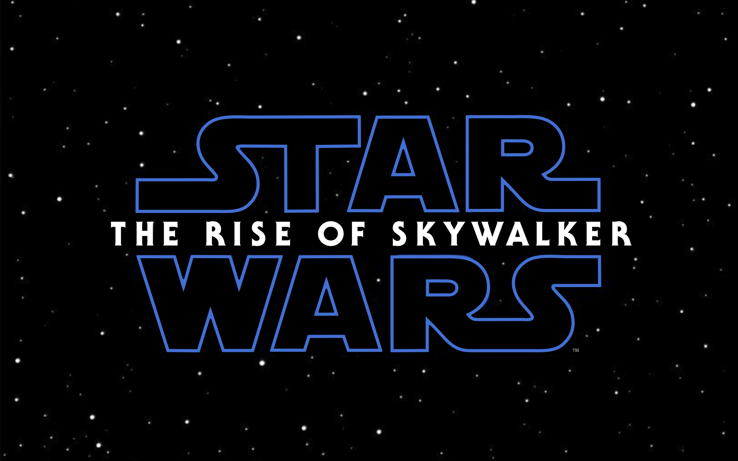 Логотип фильма Звёздные войны: Эпизод IX на черном фоне