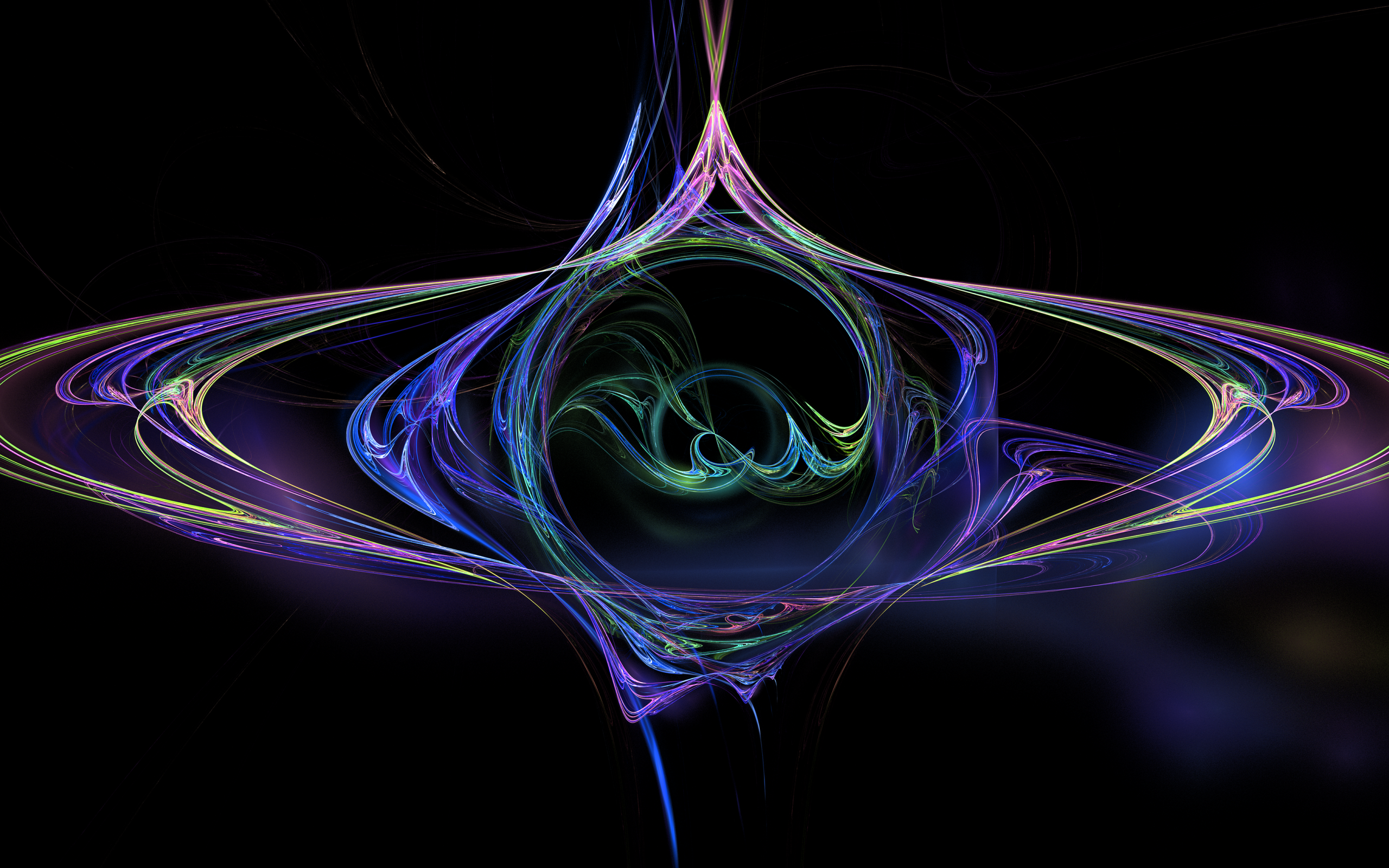 Красивый красочный абстрактный рисунок на черном фоне