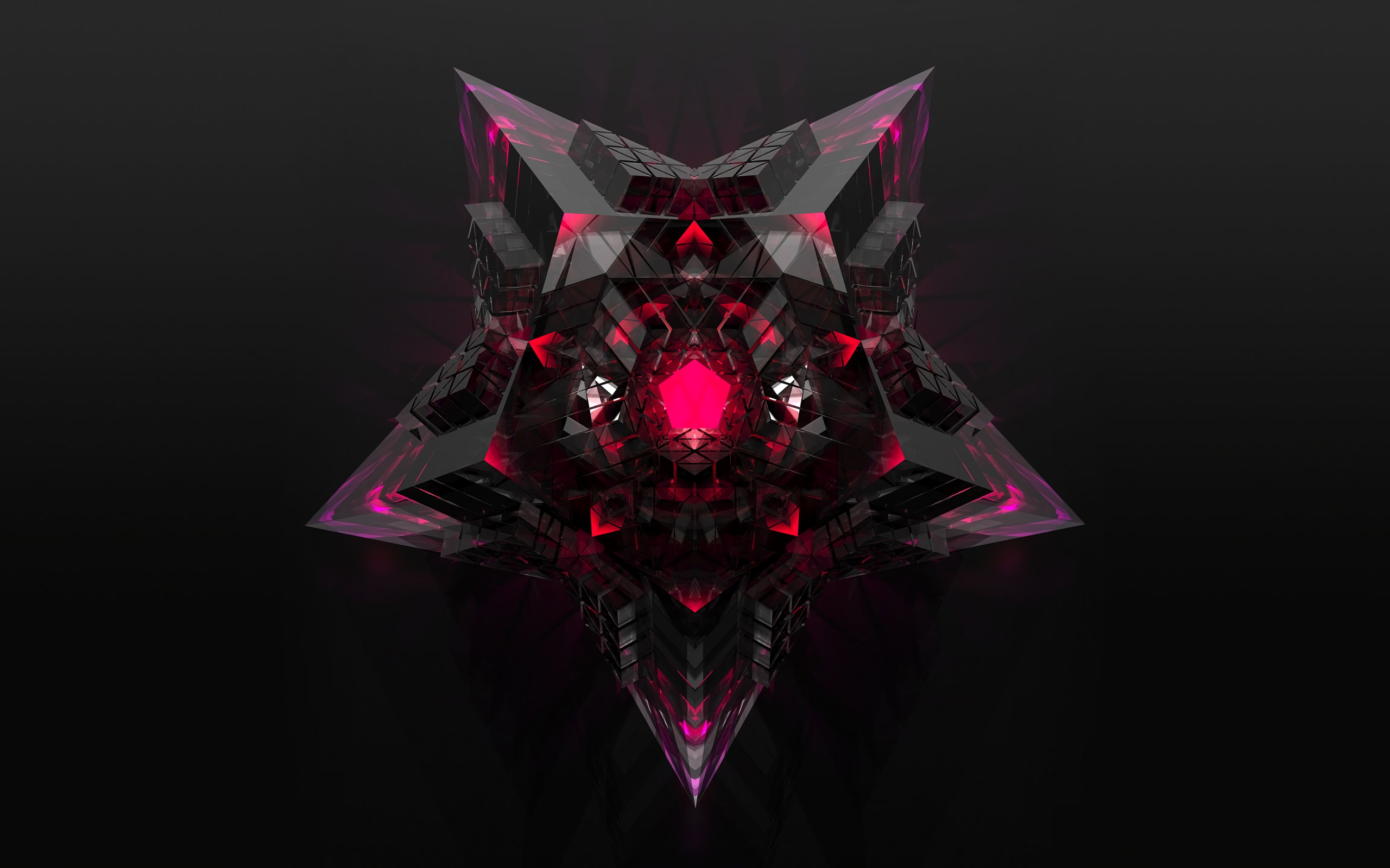 Красивая звезда на сером фоне 3д графика