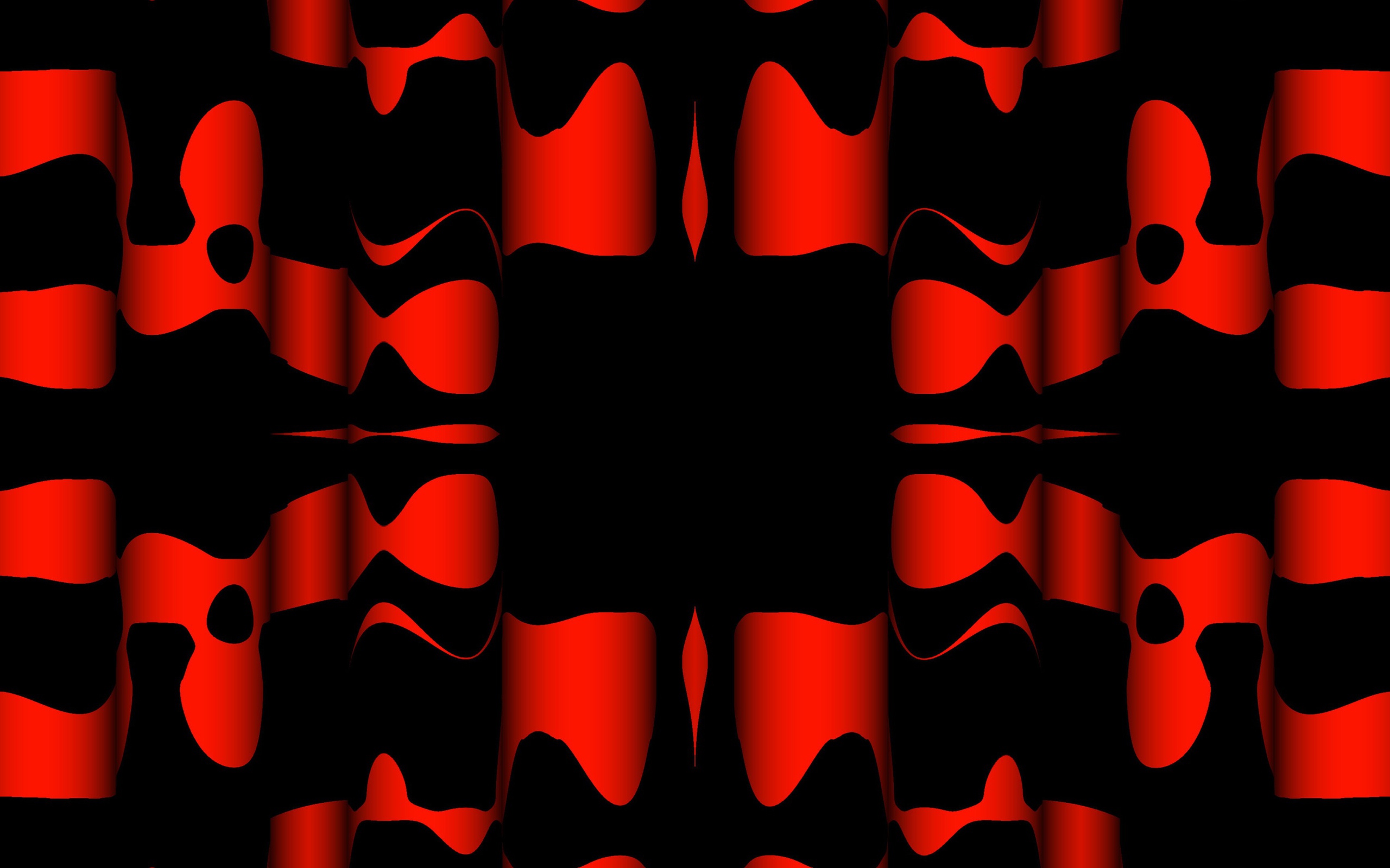 Черные и красные узоры крупным планом